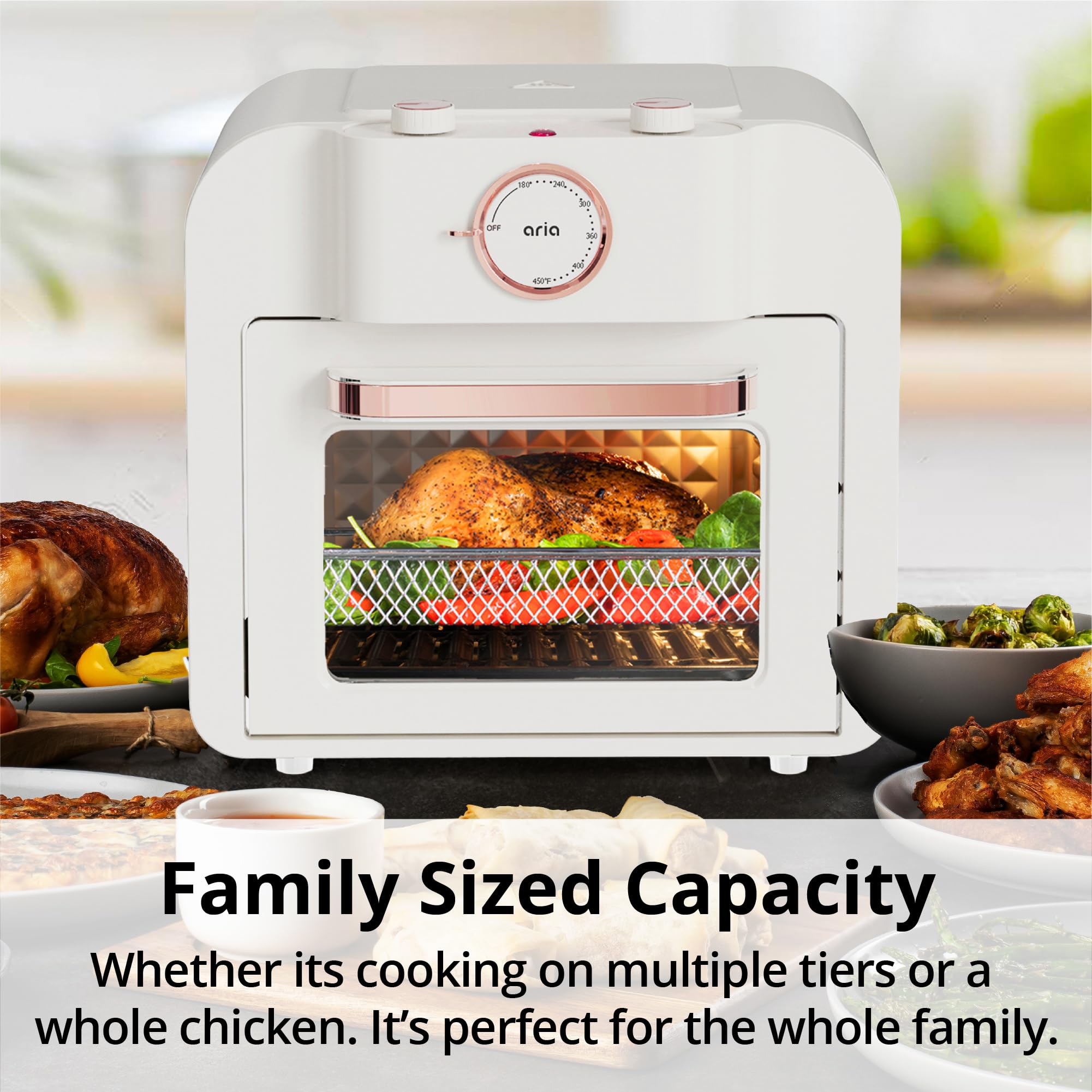 Amazon.com: Aria Retro 17Qt Air Fryer Oven: 4-in-1 Functionality