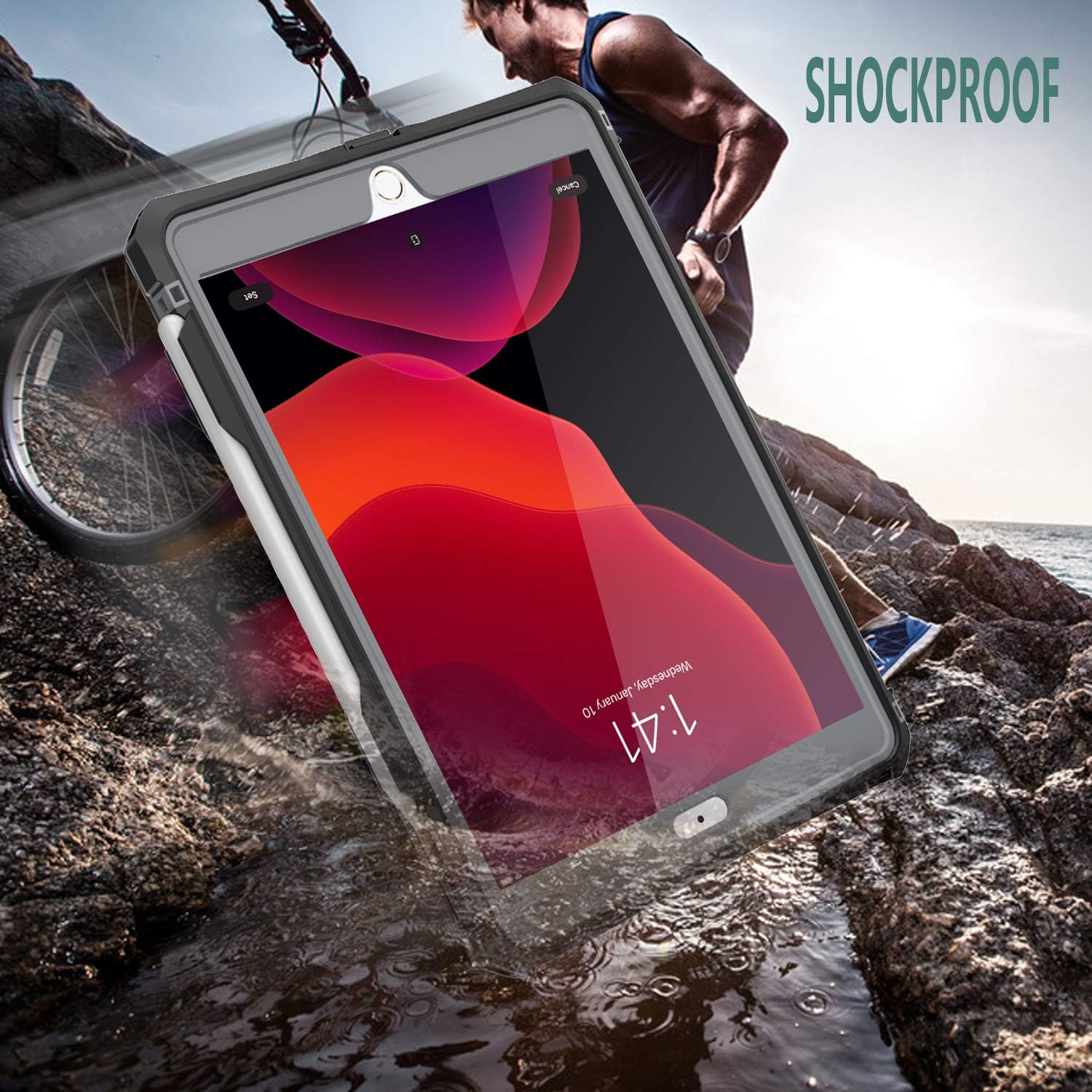 🛒 Flash Sale iPad 10.2 Case, iPad 9th Generation Waterproof Case iPad 8th / iPad 7th Case Full Body Protection 9th Cover with Pencil Holder Strap Stand Anti-Scratch Shockproof Cases for iPad 10.2 inch 2021 (Black) Flash Deals - 50% OFF iPad 10.2 Case, iPad 9th Generation Waterproof Case iPad 8th / iPad 7th Case Full Body Protection 9th Cover with Pencil Holder Strap Stand Anti-Scratch Shockproof Cases for iPad 10.2 inch 2021 (Black)