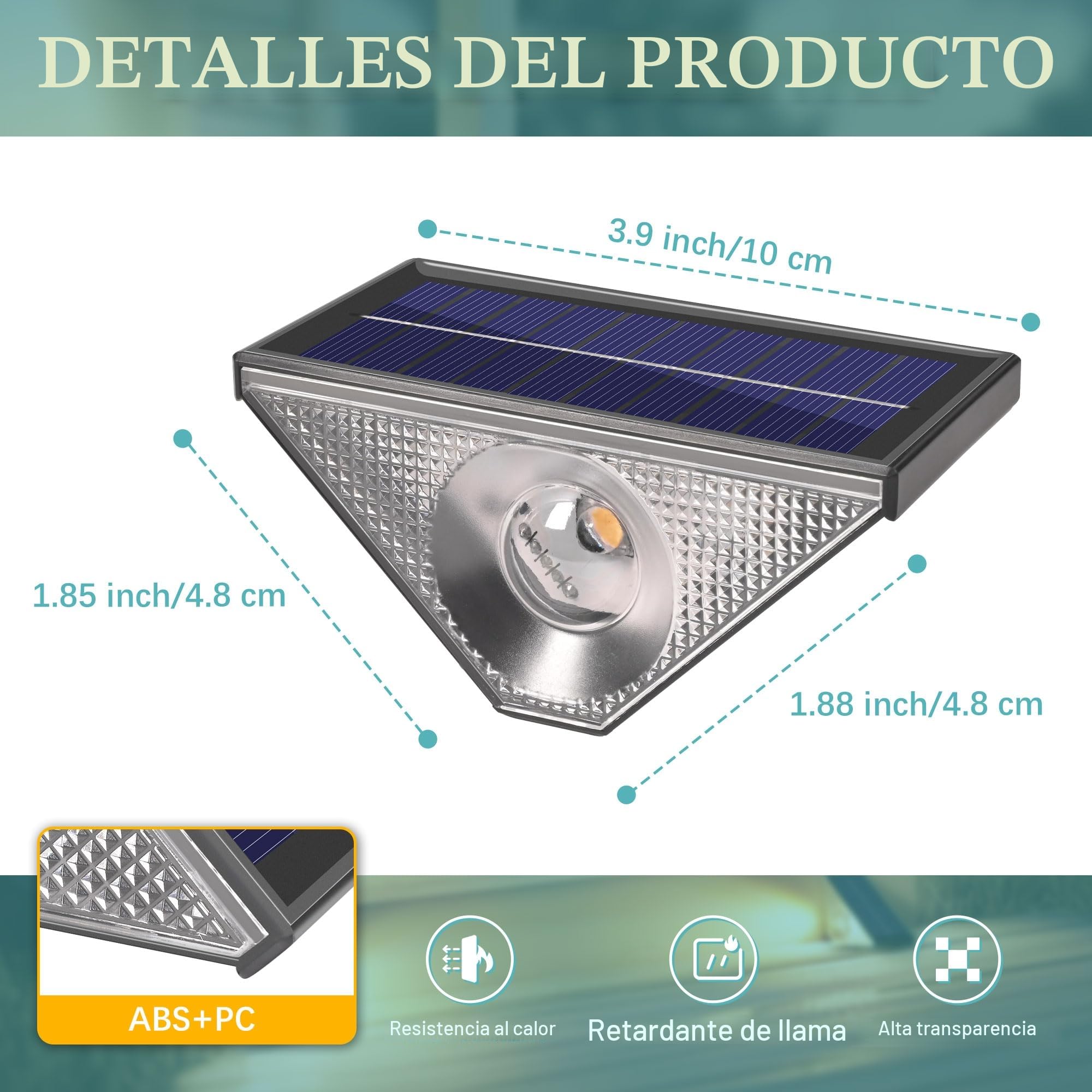 Solpex 8 luces solares para exterior, luces de escalera, impermeables, iluminación LED para escaleras exteriores, escalones, vallas, patio, patio, canalón, camino, decoración, blanco cálido