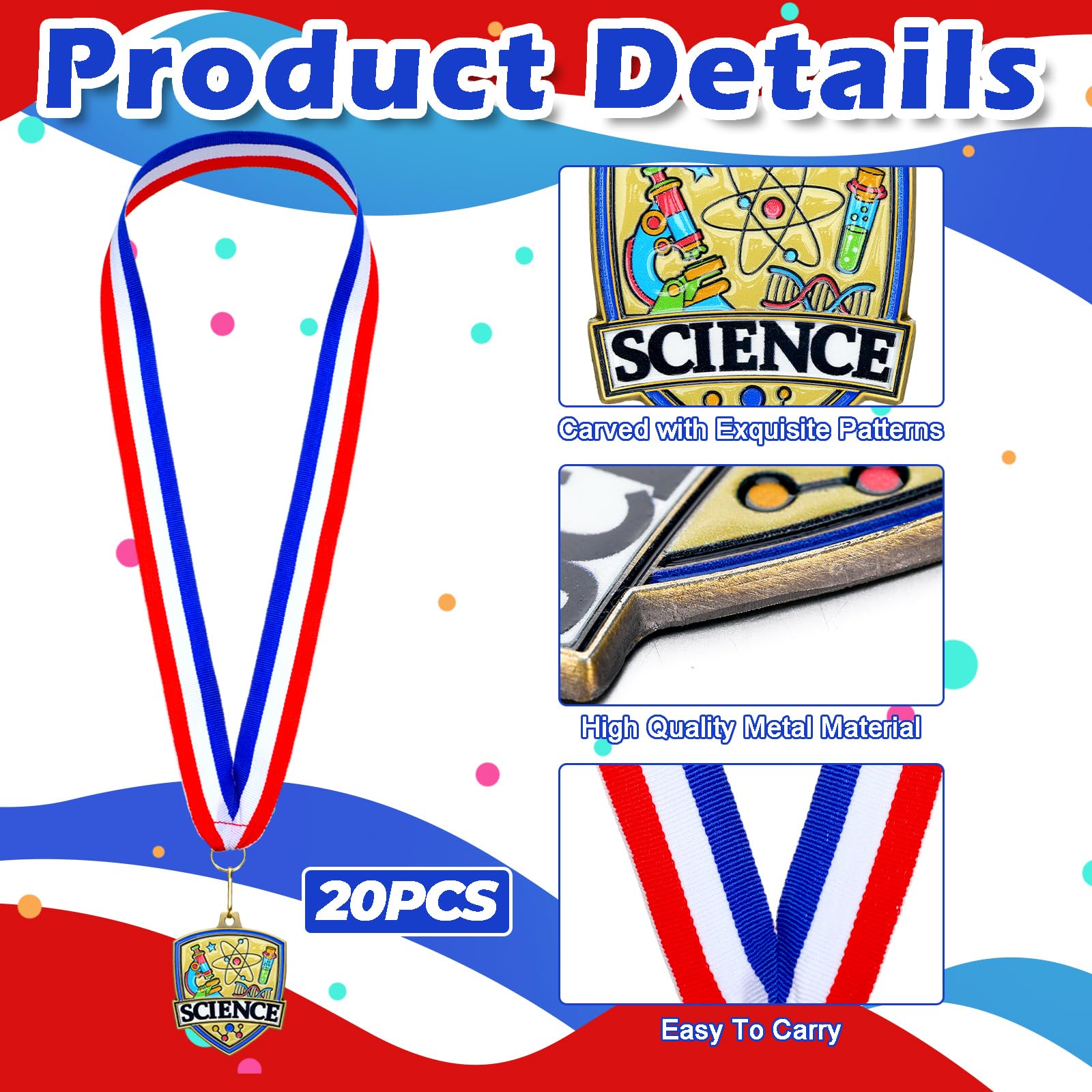 Yaomiao Medallas de premio de 2.4 pulgadas a granel coloridas medallas ganadoras con cintas para el cuello, forma de escudo de metal, premio de trofeo de metal, regalo para niños y adultos, torneos