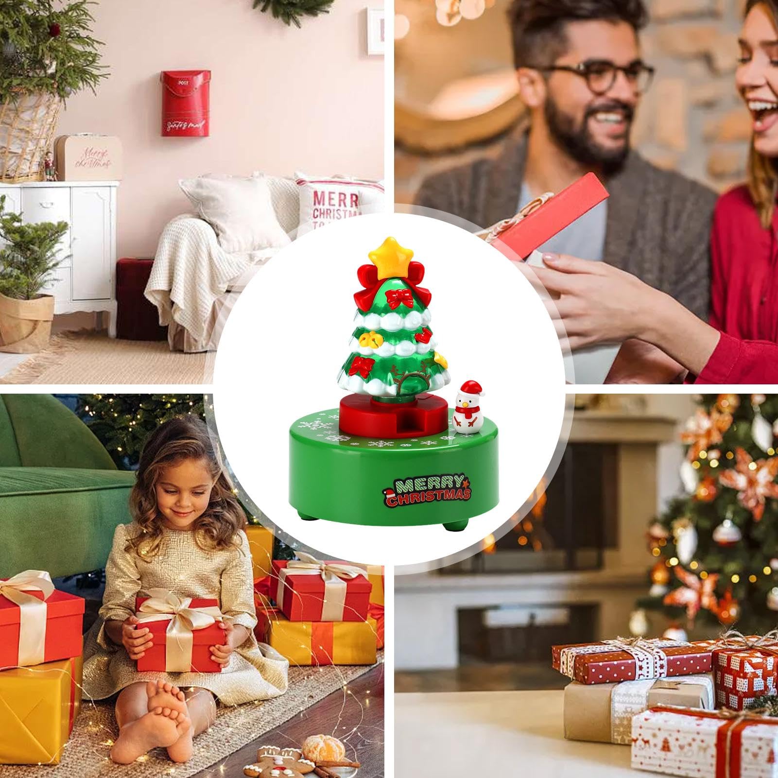 Amazon.co.jp: クリスマスツリーオルゴール | 6.9×4.5インチ