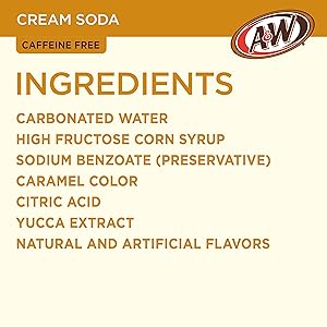 A&W Cream Soda, 12 fl oz cans, 12 pack