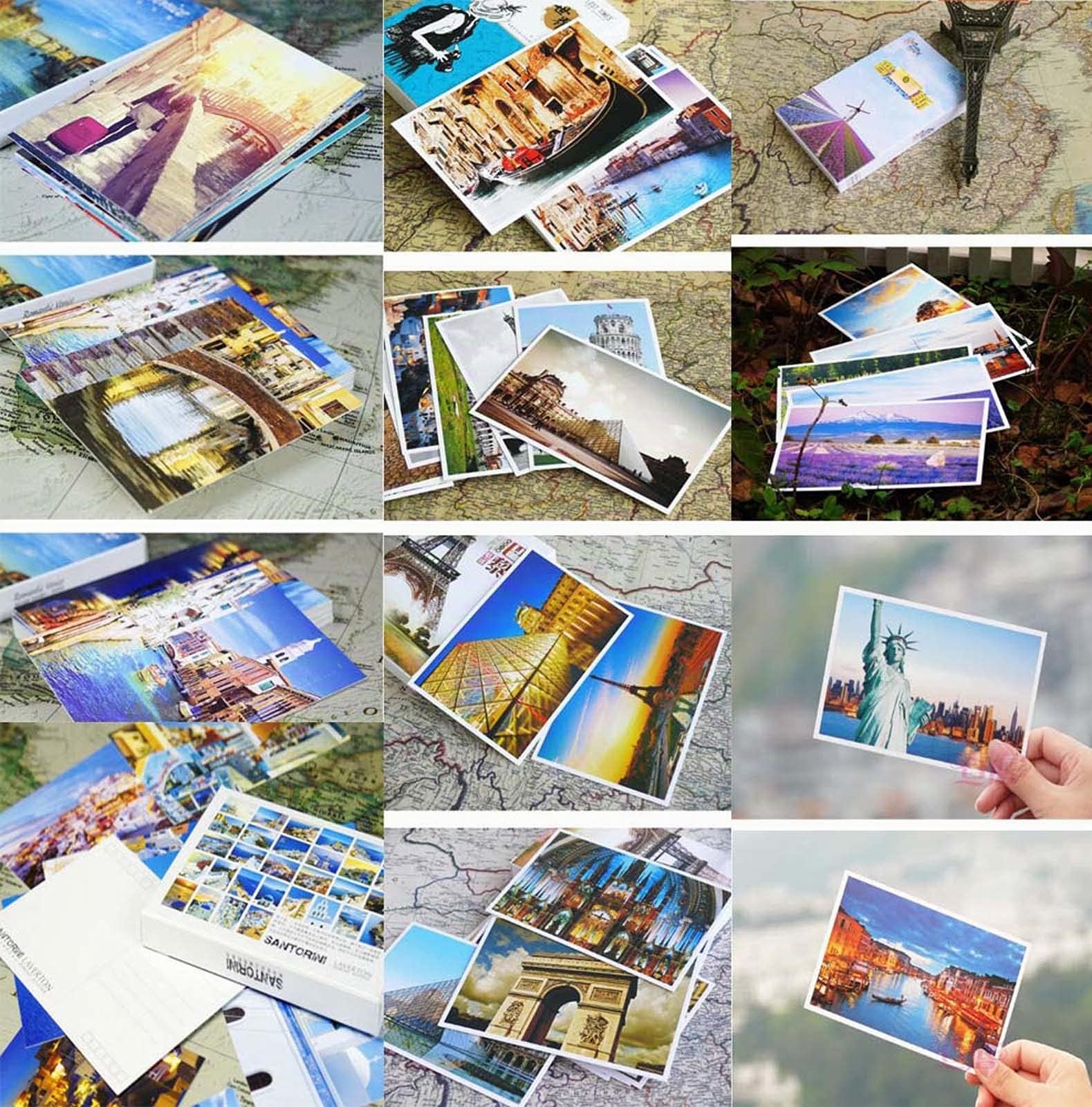 30 cartoline artistiche retrò con paesaggi di viaggio del mondo (Venezia)