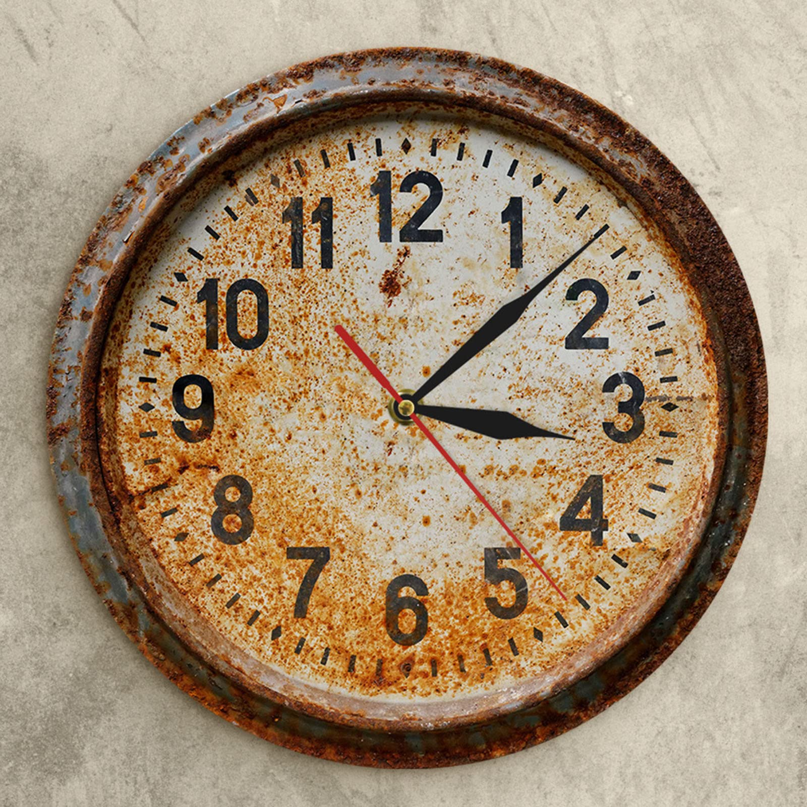 Zegar ogrodowy, zewnętrzny retro nostalgia zegar ścienny Wodoodporne ozdoby ogrodowe w ogrodzie do ogrodu/patio/farmę,Brass