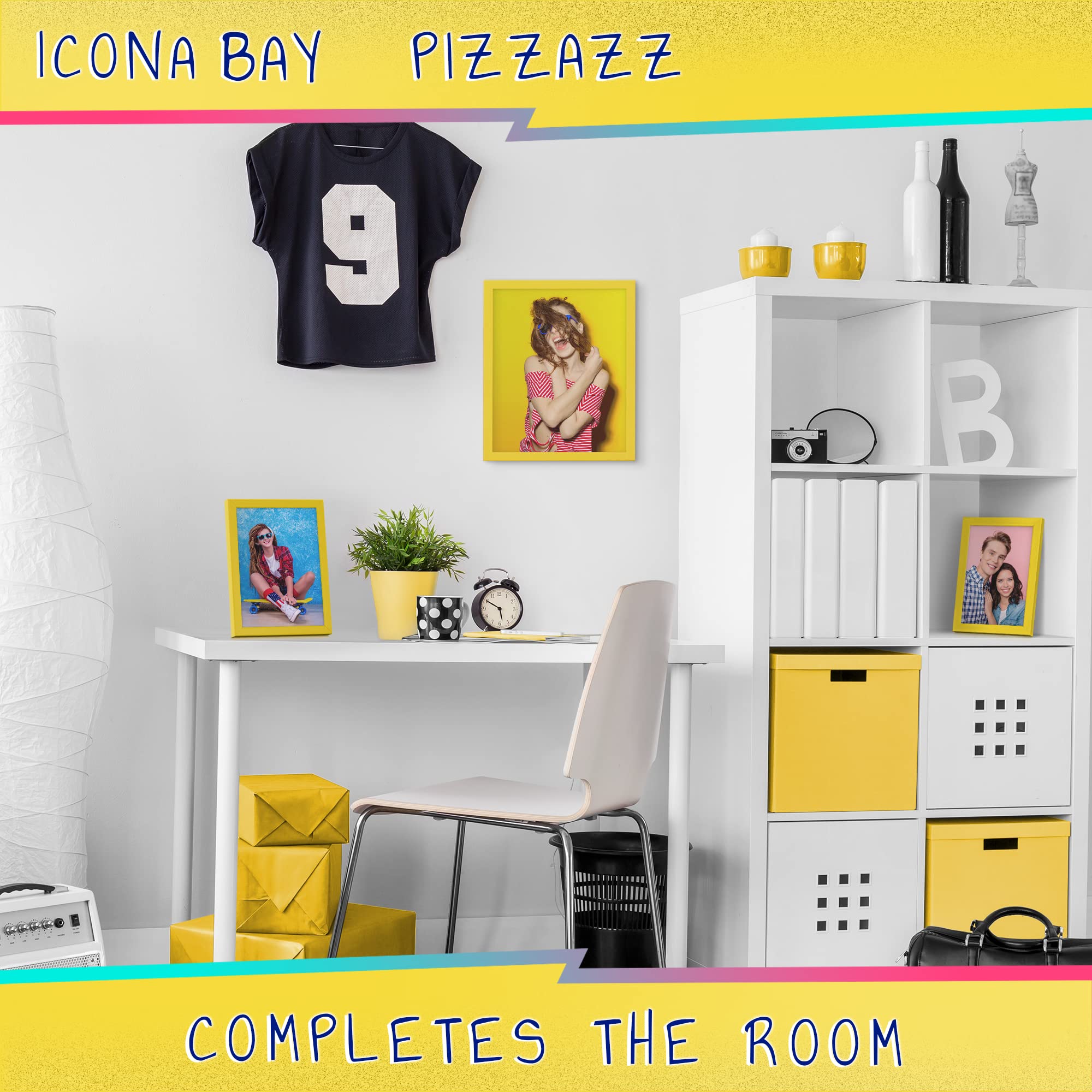 Amazon.co.jp: Icona Bay 8x10インチ 写真フレーム (イエロー 3個