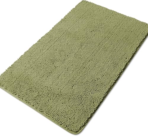 Miniatura 103 de Yeaban Alfombras de baño gris oscuro – Gruesas alfombras de baño de chenilla | Alfombras de baño absorbentes y lavables antideslizantes, alfombras