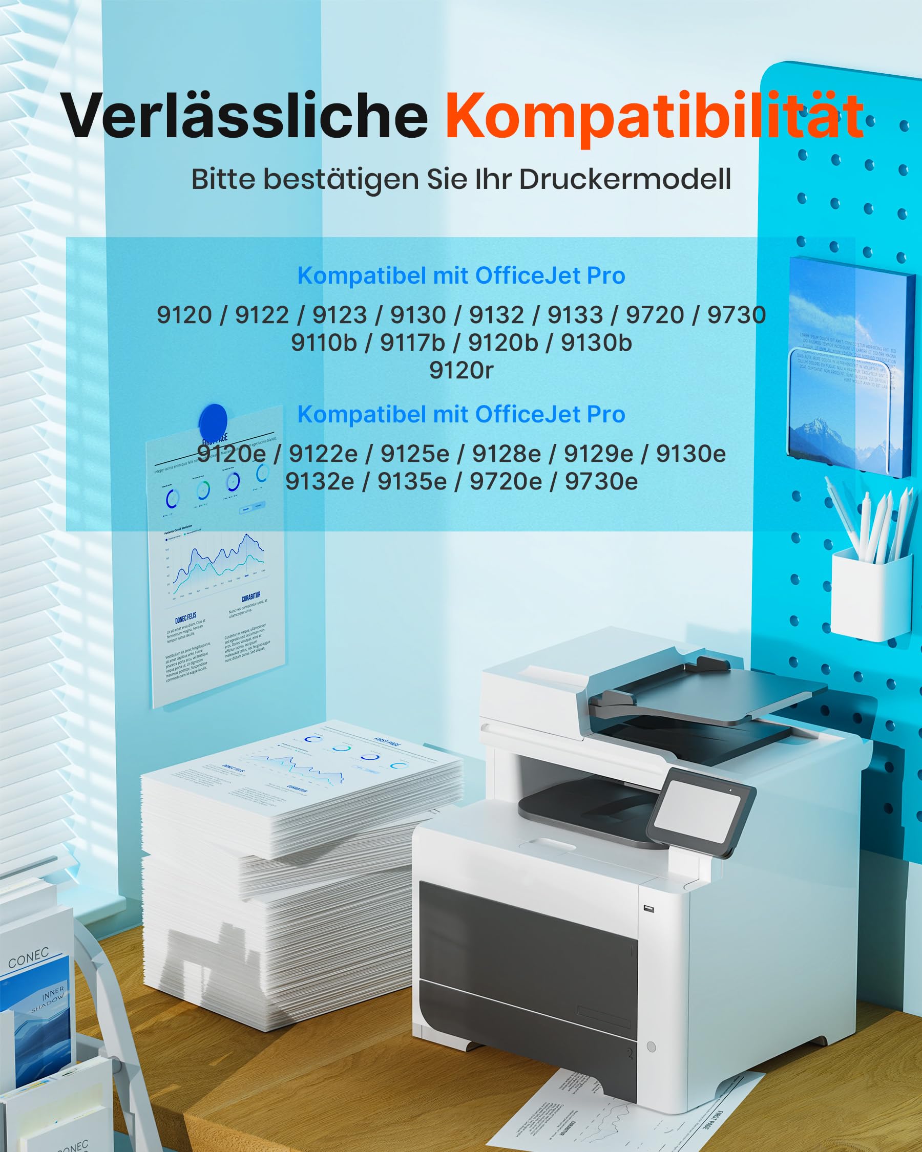 937 Druckerpatronen XL Ersatz für HP 937 937e 937XL Druckerpatronen für HP Officejet Pro 9120e 9132e 9730e 9122e 9135e 9125e Patronen