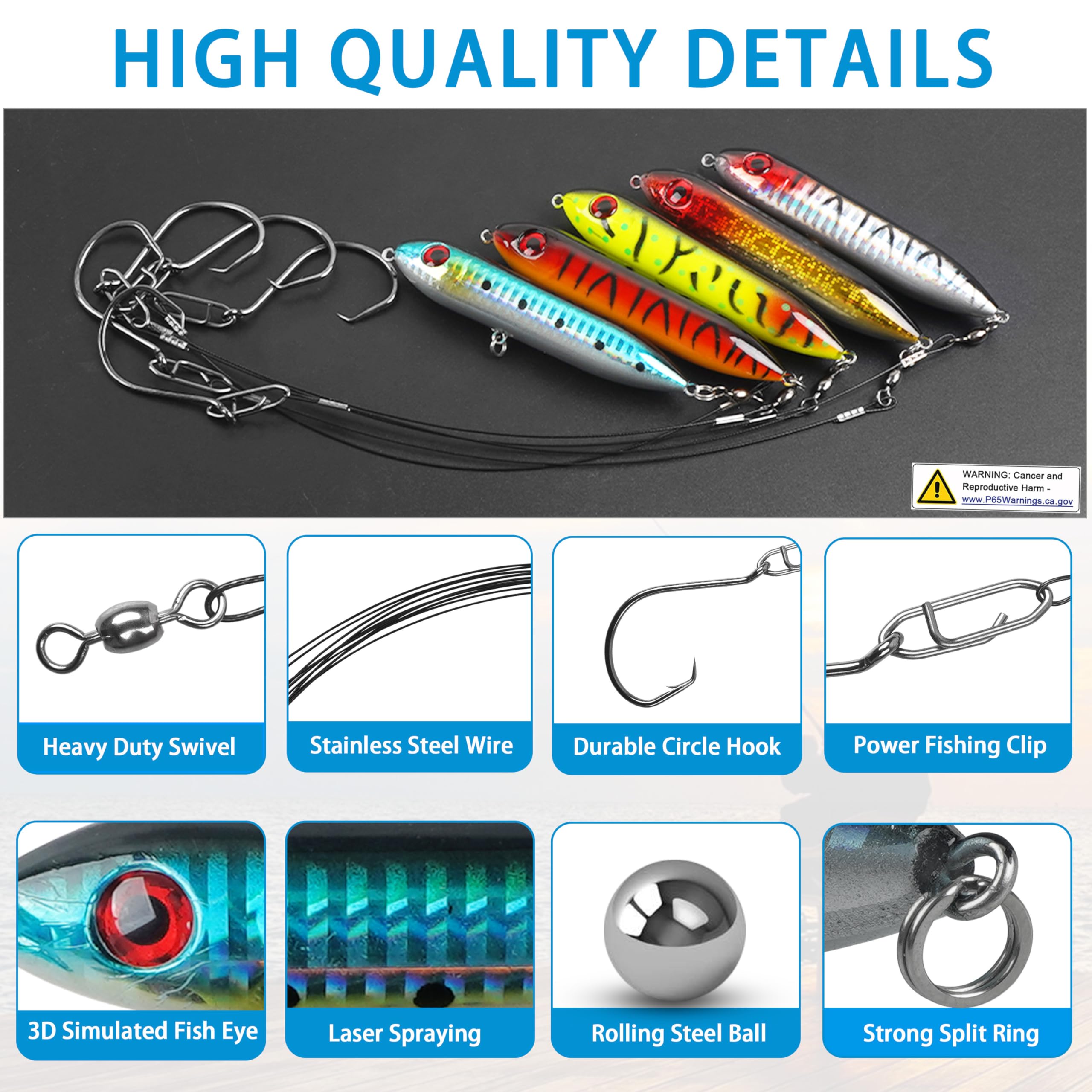 Santee Catfish Float Rigs - Rattling Line Lures with Circle Hooks for Lake River Bank Fishing