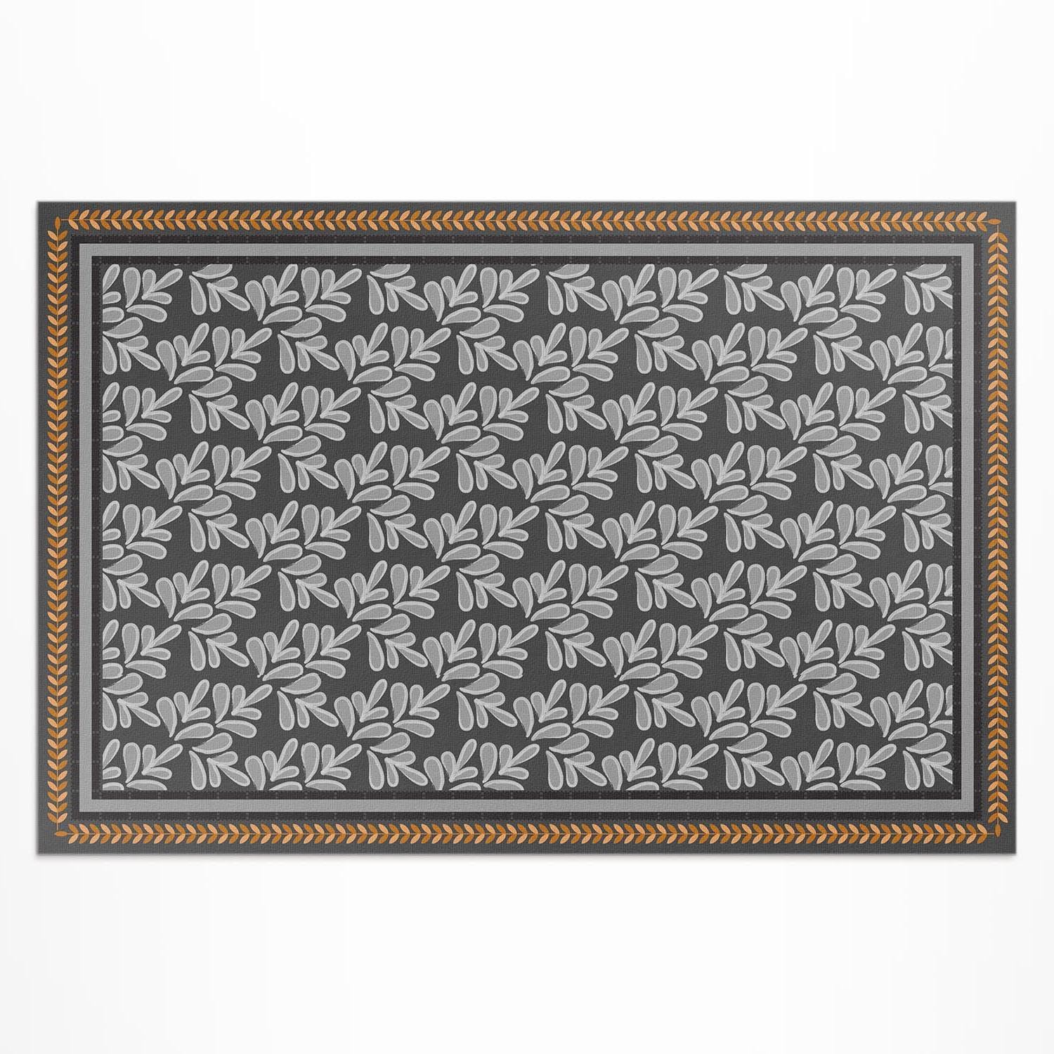 Tapis d'extérieur 120x180 cm Décoration de Balcon et Porche Imperméable Résistant à la Décoloration PVC pour Balcon Terrasse Jardin Extérieur Rectangle - Tresse Florale