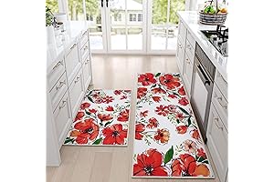 ASPMIZ Floral Kitchen Rugs: Vibrant Elegance for Your Kitchen