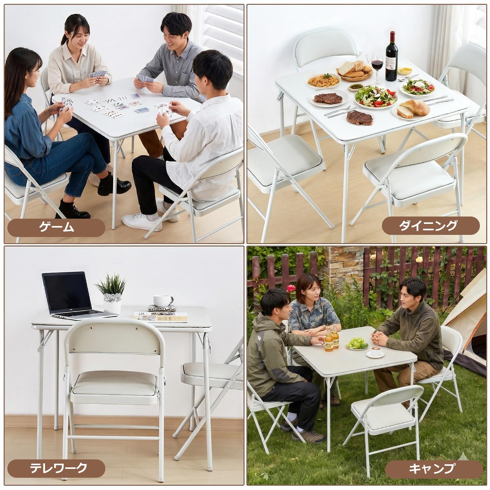 Amazon.co.jp: TAO ONE 折りたたみテーブル 麻雀卓 80×80cm 正方形