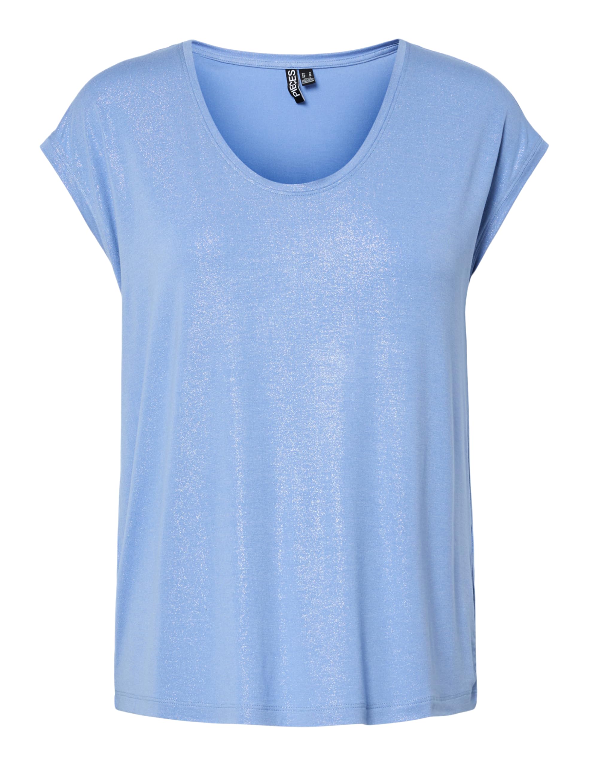 PIECES Damen Pcalice Ss Glitter Tee JRS Noos Bc
