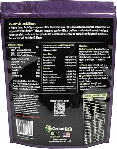 Miniatura 2 de Pride Lands Bloom Fertilizante seco orgánico ultra premium sin rellenos, flores y plantas más grandes y brillantes con nuestro alimento de floración