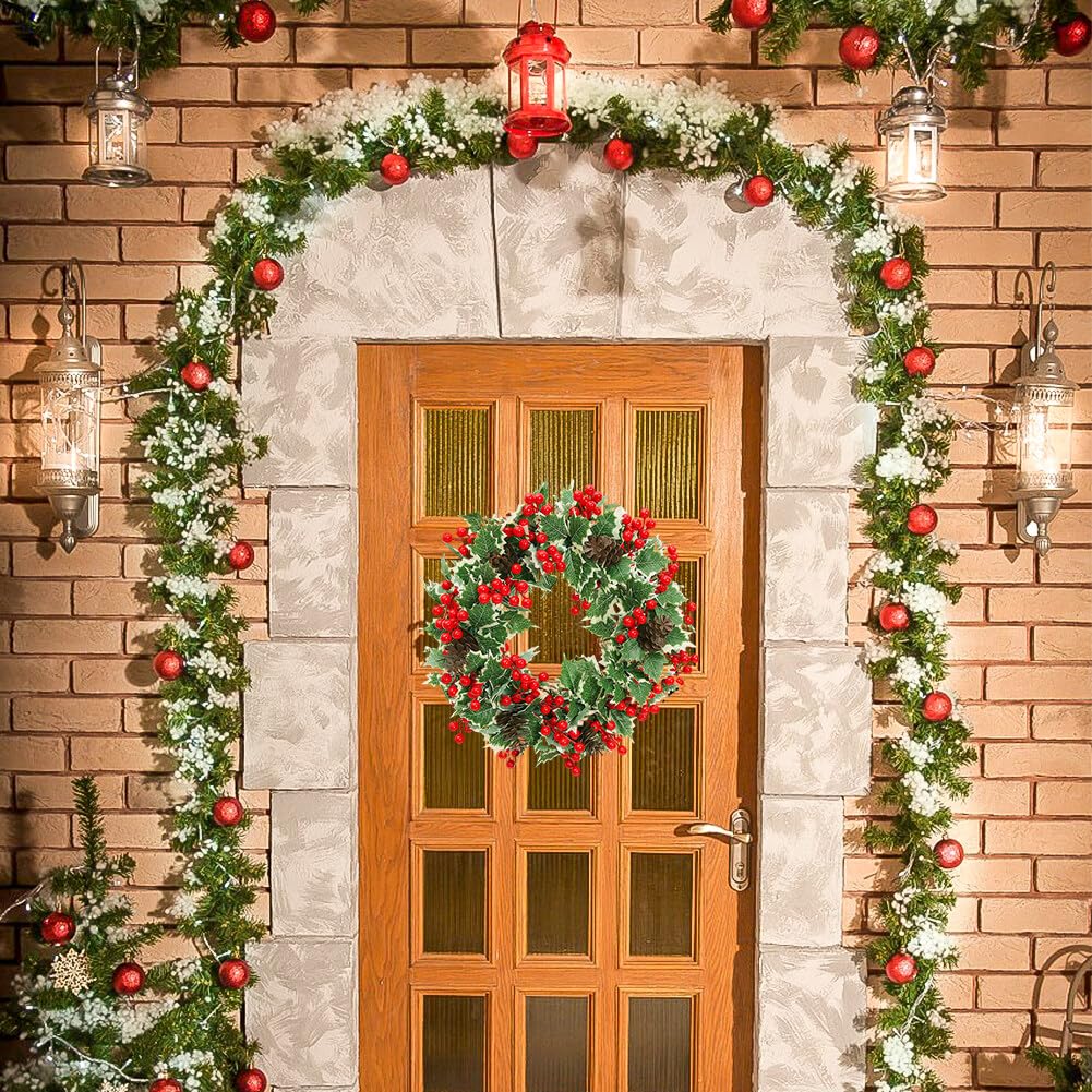 Aublinto Buxusslinger, rol, kunstmatige mini-buxusslinger van buigzame draad, kleine filigraan bladeren voor decoraties, bruiloft, communie, kerstslinger, groene kunstmatige decoratieve slinger