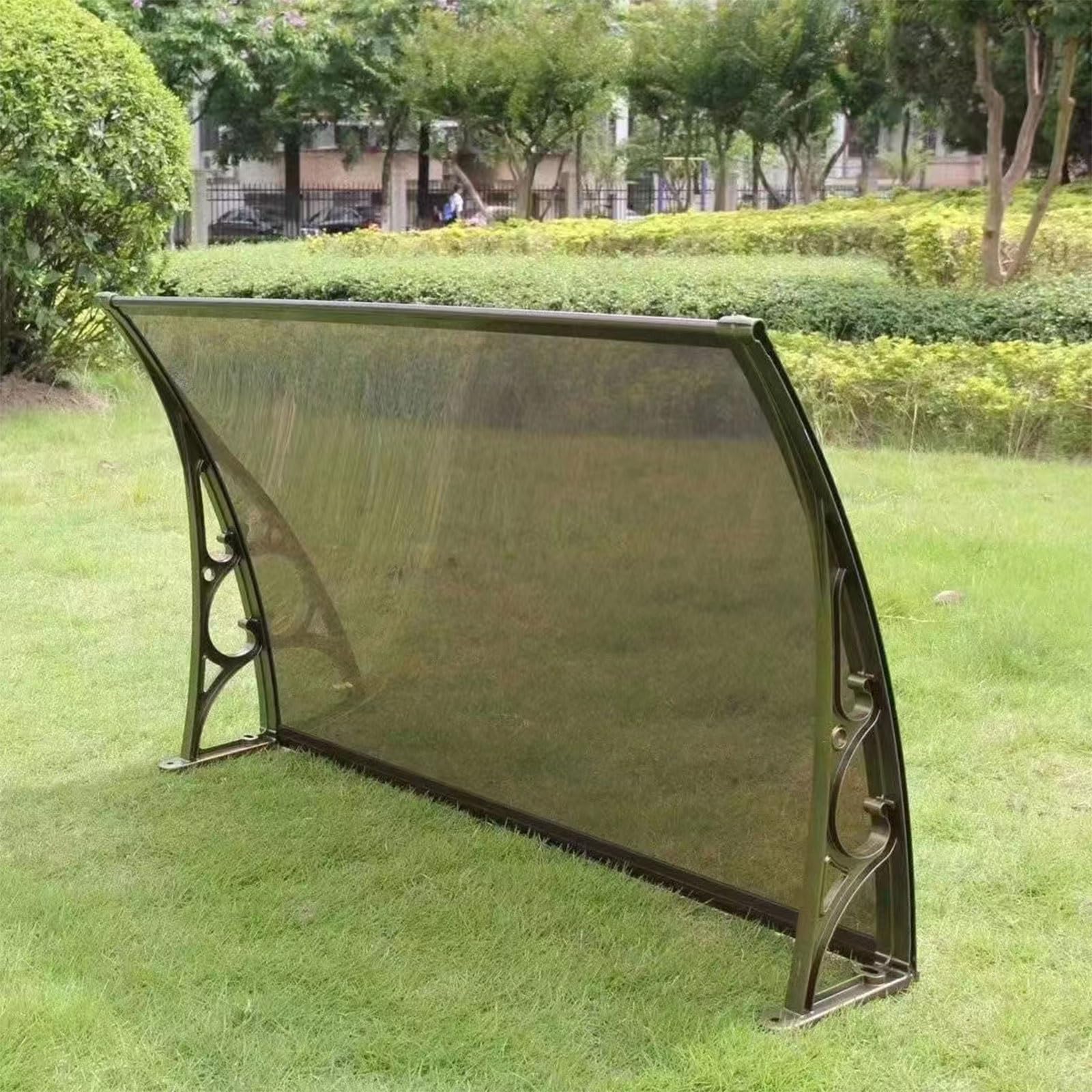 LWJSOCP Modular Door Canopy Awning Outdoor Protection Cover for Balconies & Doors Brown (80x180cm 31.5x70.9in) Weather Resistant & Stylish Design