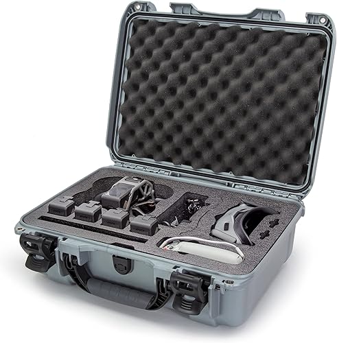 Nanuk 925 Estuche rígido impermeable con inserto de espuma para DJI Avata FPV Unit, gafas y Fly More Combo - Plata (925S-080SV-0A0-C0745)