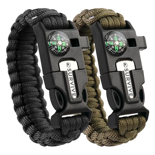 SURVIVE Paracord Bracelet (Pack of 2)