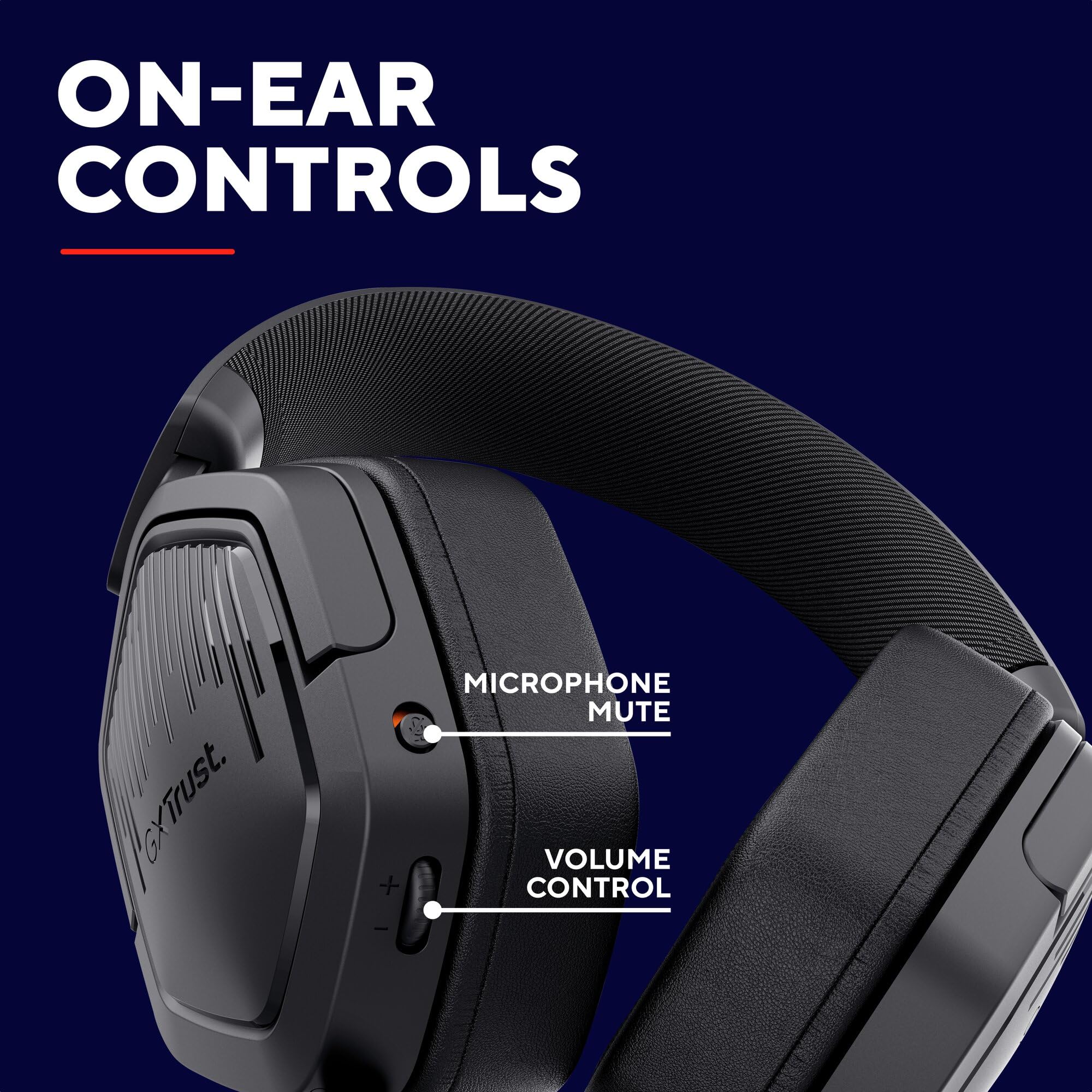GXTrust Ravox słuchawki gamingowe PS5 PS4 Switch PC Smartfon 3.5mm, czarne | przetworniki 50mm, odpinany mikrofon, headset dla gracza, przewodowy zestaw słuchawkowy wokółuszny, biały