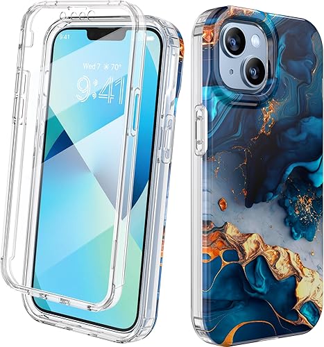 Miniatura 103 de Diaclara Funda magnética diseñada para iPhone Air, protector de pantalla de cuerpo completo, compatible con MagSafe, funda militar a prueba de Azul