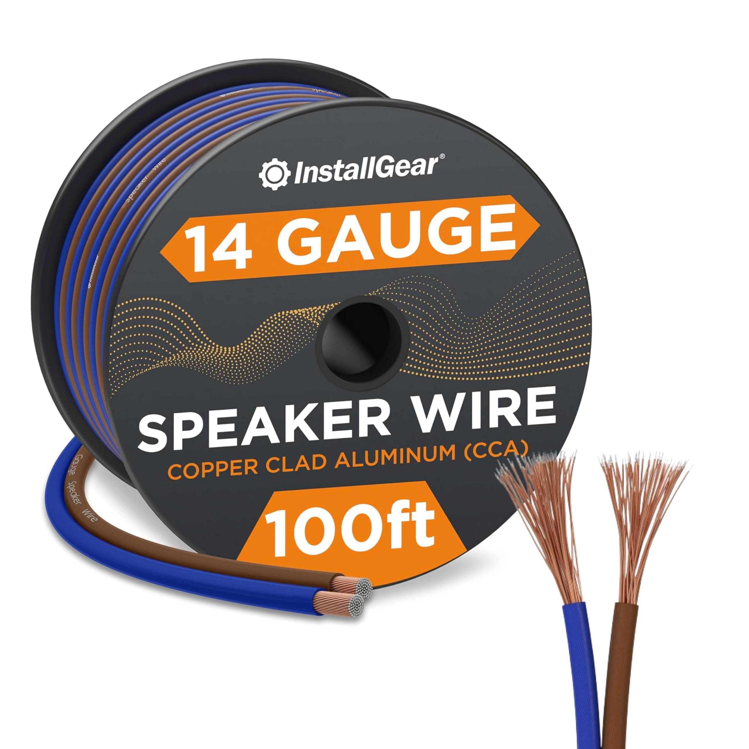 InstallGear 14 Gauge Speaker Wire 100 ft Cable