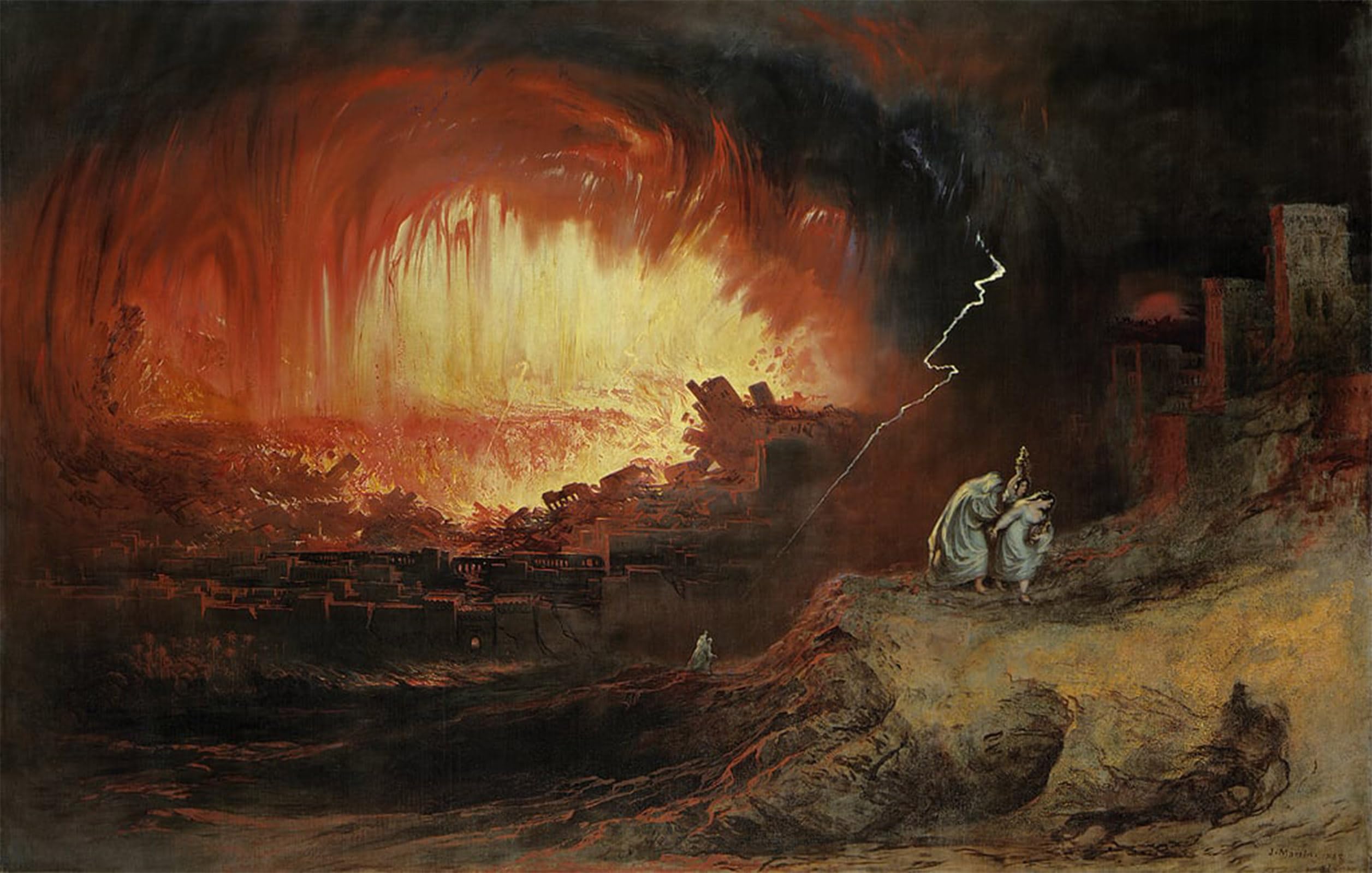 ARTXLXXBN Famous Painting Art Wall Decor Abstract Art Picture The Destruction of Sodom and Gomorrah by John Martins Animal Pictures for Home Decor 60x90cm