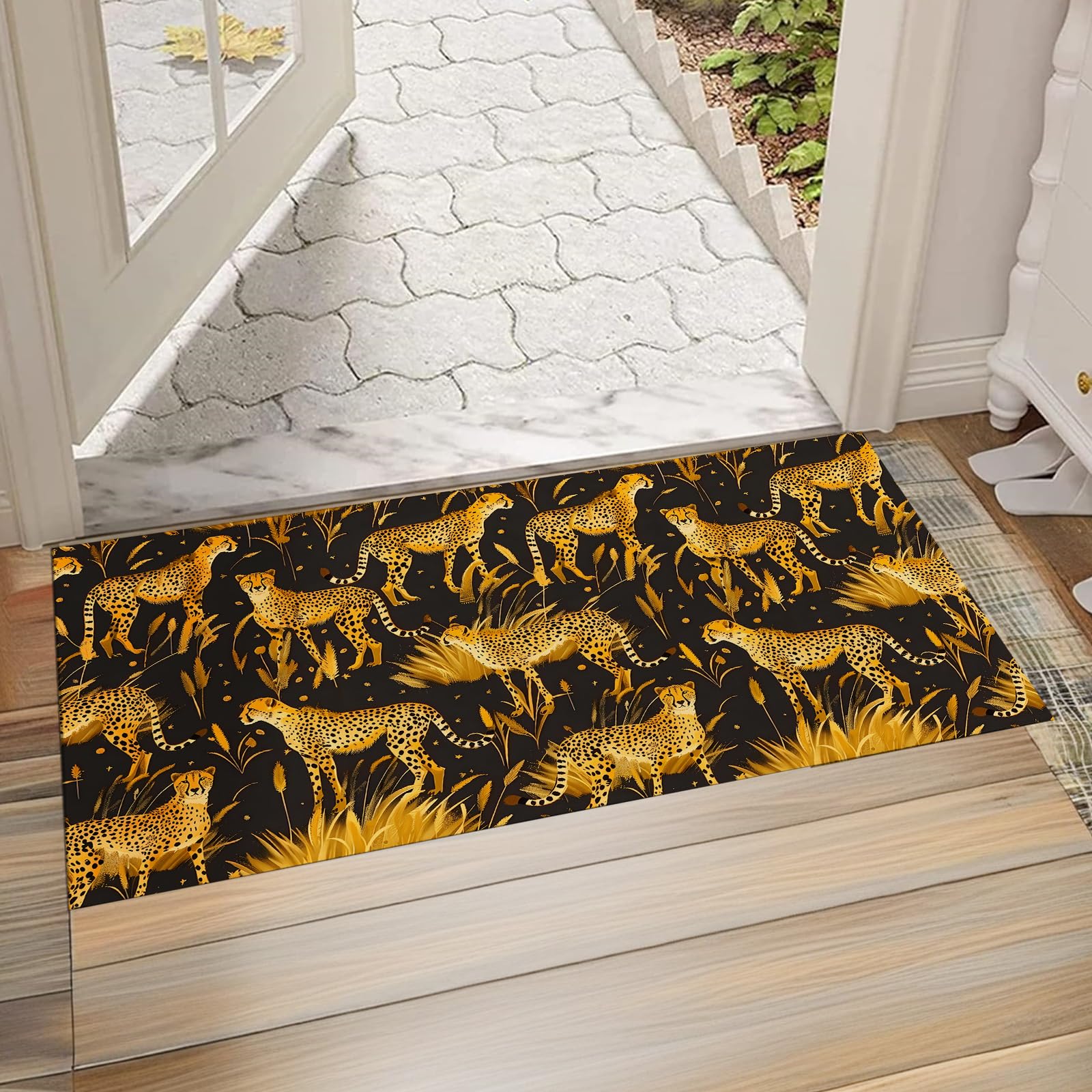 Amazon.com: Cheetah Print Indoor Door Mat, Non-Woven Fabric Door