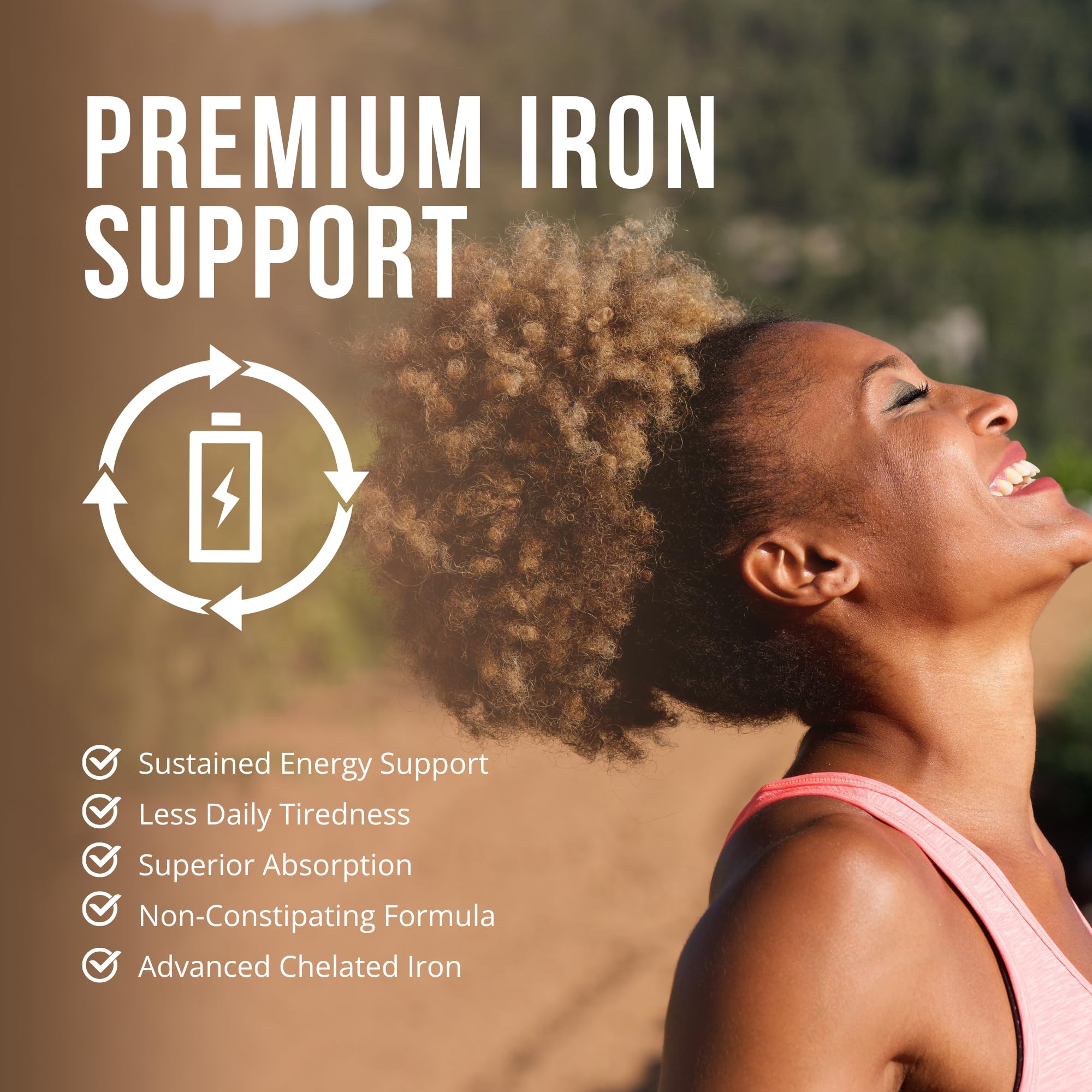 Approved Science Anemiaprin - Iron Bisglycinate with Vitamin C - Gentle On Stomach - Non Constipating Iron Supplement for Women and Men - Blood Support - with Folate and B12-3 Months - Vegan — Amazon image 2