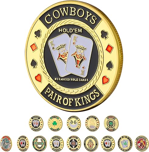 Miniatura 17 de LuluCircle Guardia de póquer, Pesos para póquer, regalos de póquer para hombres, protector de tarjetas de póquer, accesorios de póquer, fichas
