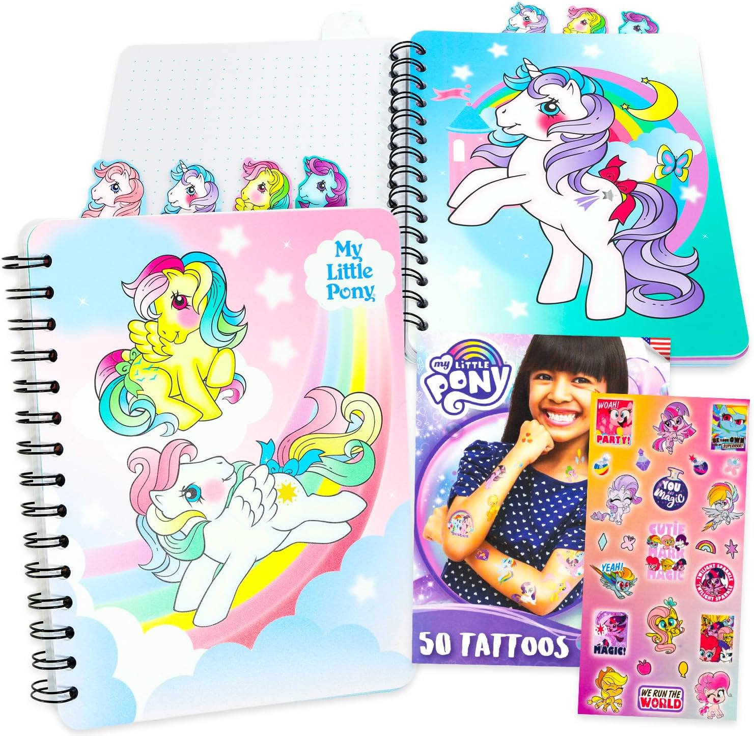 My Little Pony Journal Set - MLP Notebook Bundle with Tab Journal Plus Stickers, and More | My Little Pony School Supplies Gifts