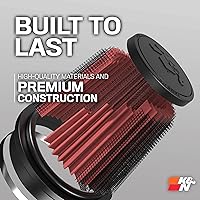 Vista 5 de K&N High-Flow Original Lifetime Universal Clamp-On Air Filter: High Performance, Premium, Washable: Flange Diameter: 4 In, Filter Height: 9 In