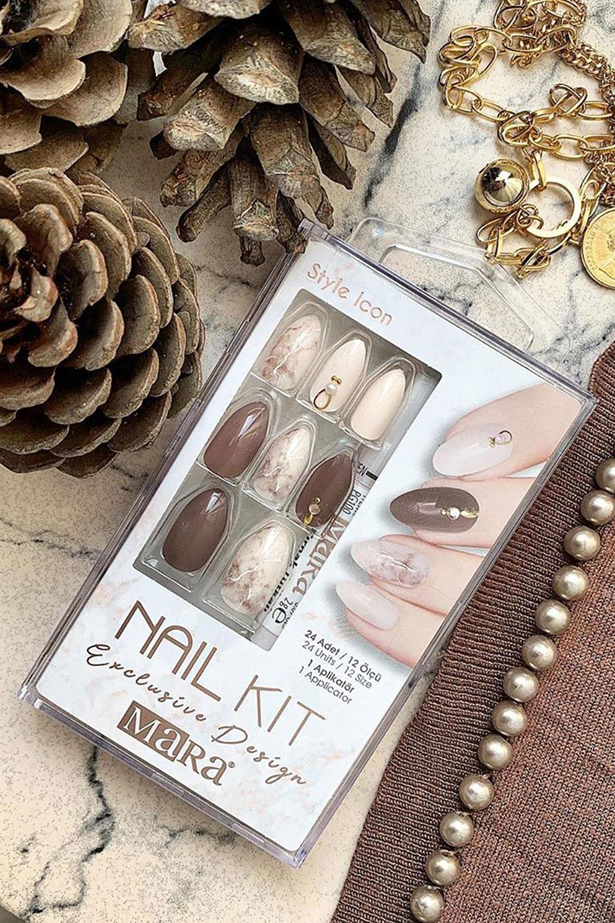 Mara Kozmetik Nail Kit Style Icon Takma Tırnak 1 Paket (1 x 250 g)