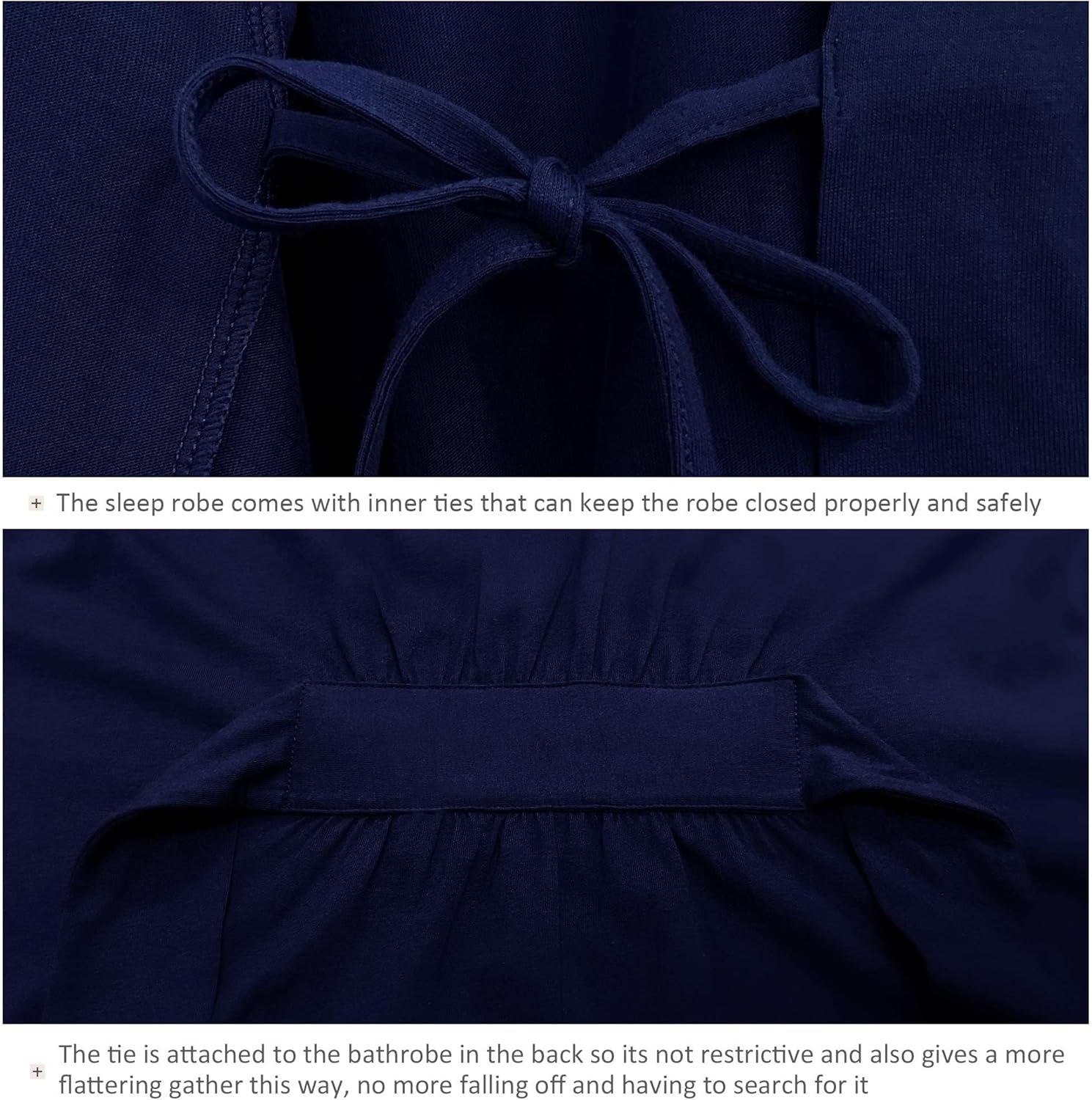 COLORFULLEAF 100% Cotton Women's Robes Lightweight Long Bathrobe Kimono Robe for Women Soft Loungewear with Pockets - Image 6