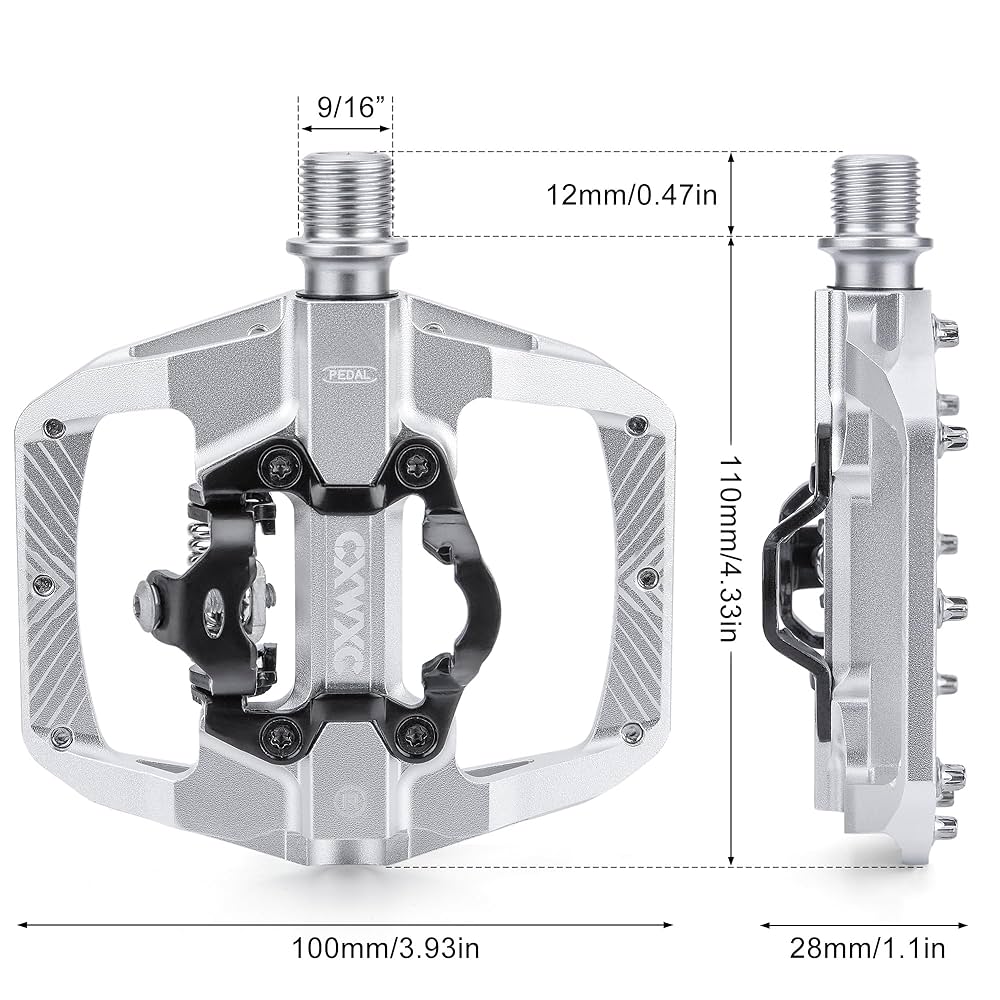 ZERAYマウンテンバイクペダル 密封クリップレス 9/16インチ