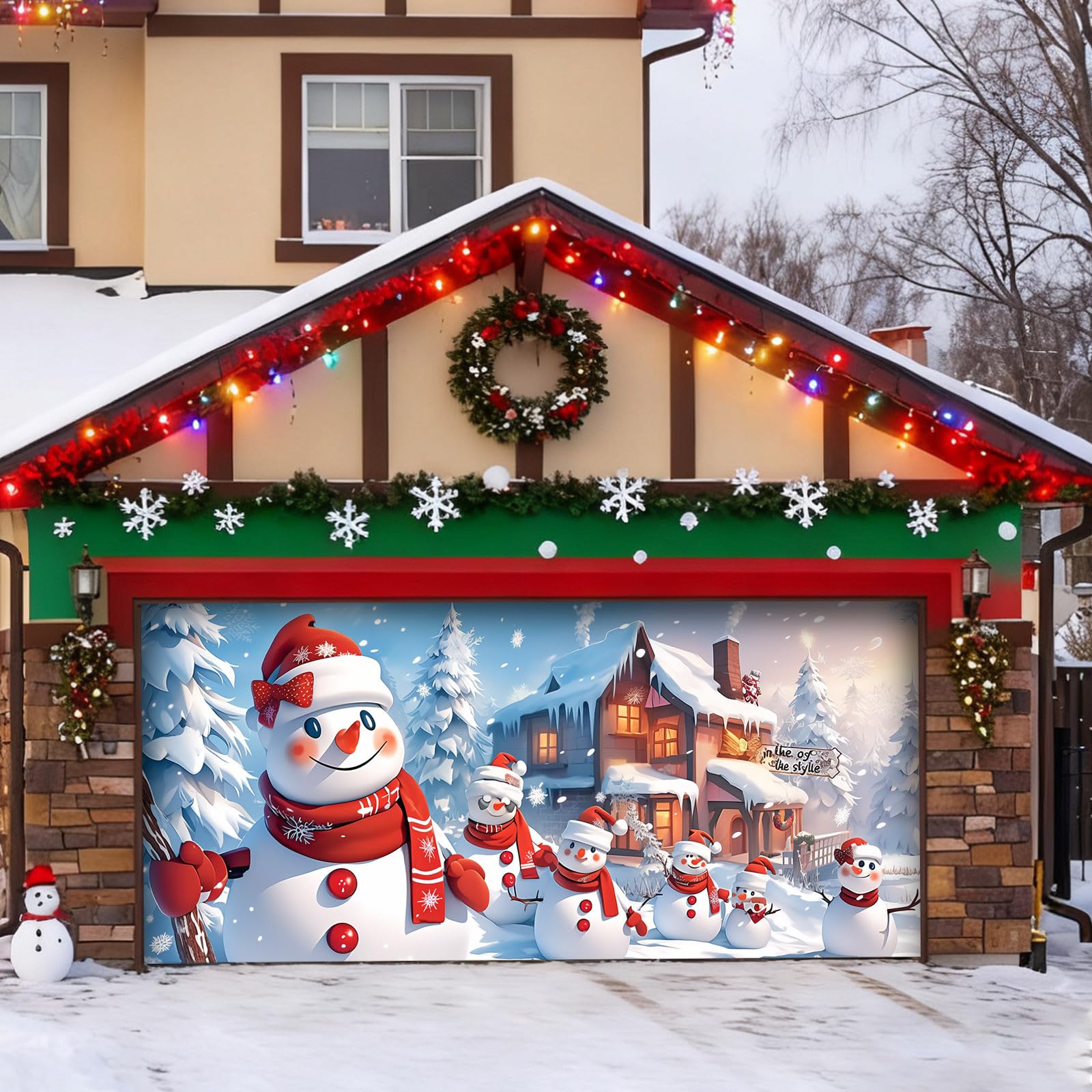 Letrero de garaje para decoración festiva y pancartas para celebraciones de temporada, uso en interiores y exteriores, llamativo exhibe tus vacaciones 395