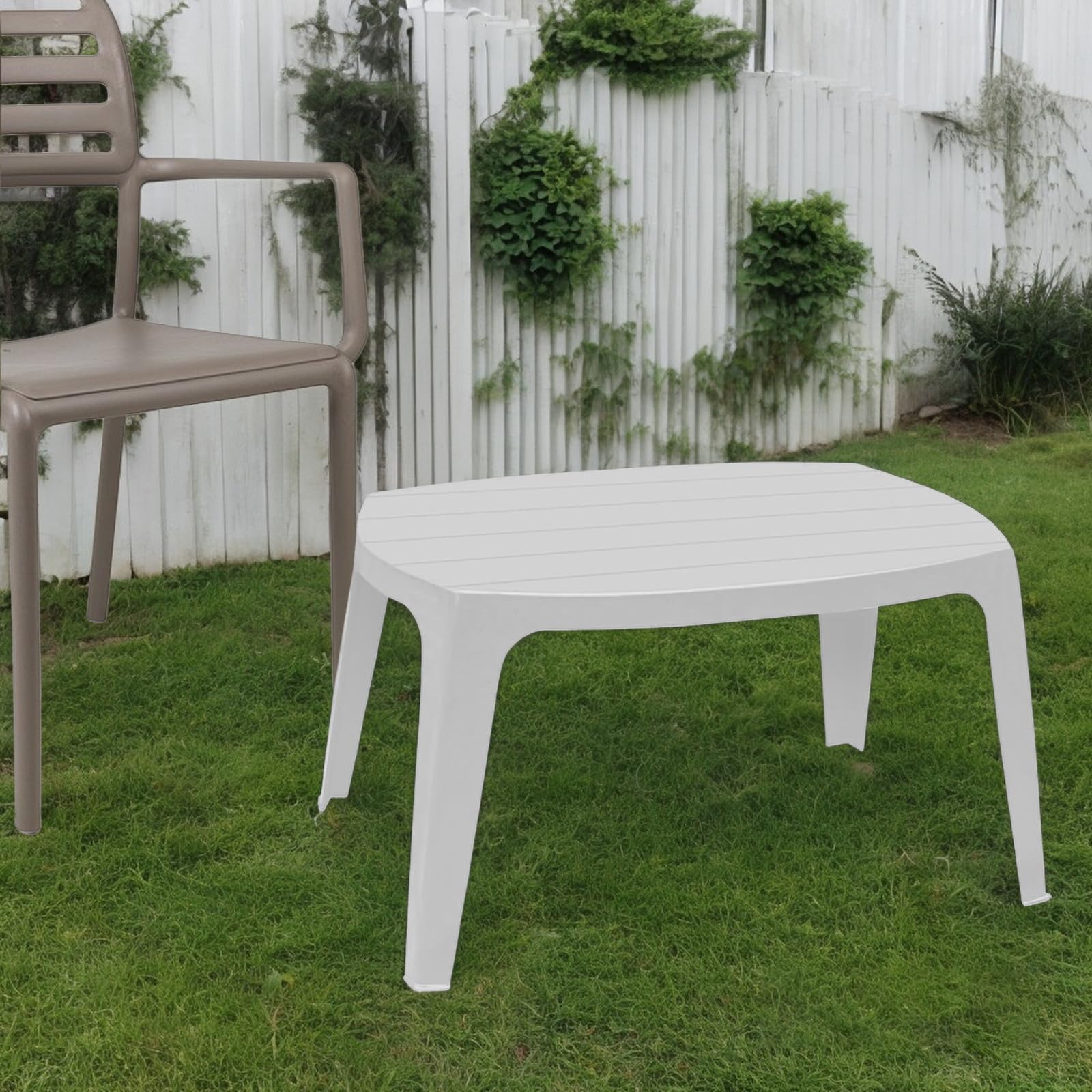 IPAE-PROGARDEN Tavolino da Giardino Colore Bianco - Modello Kai