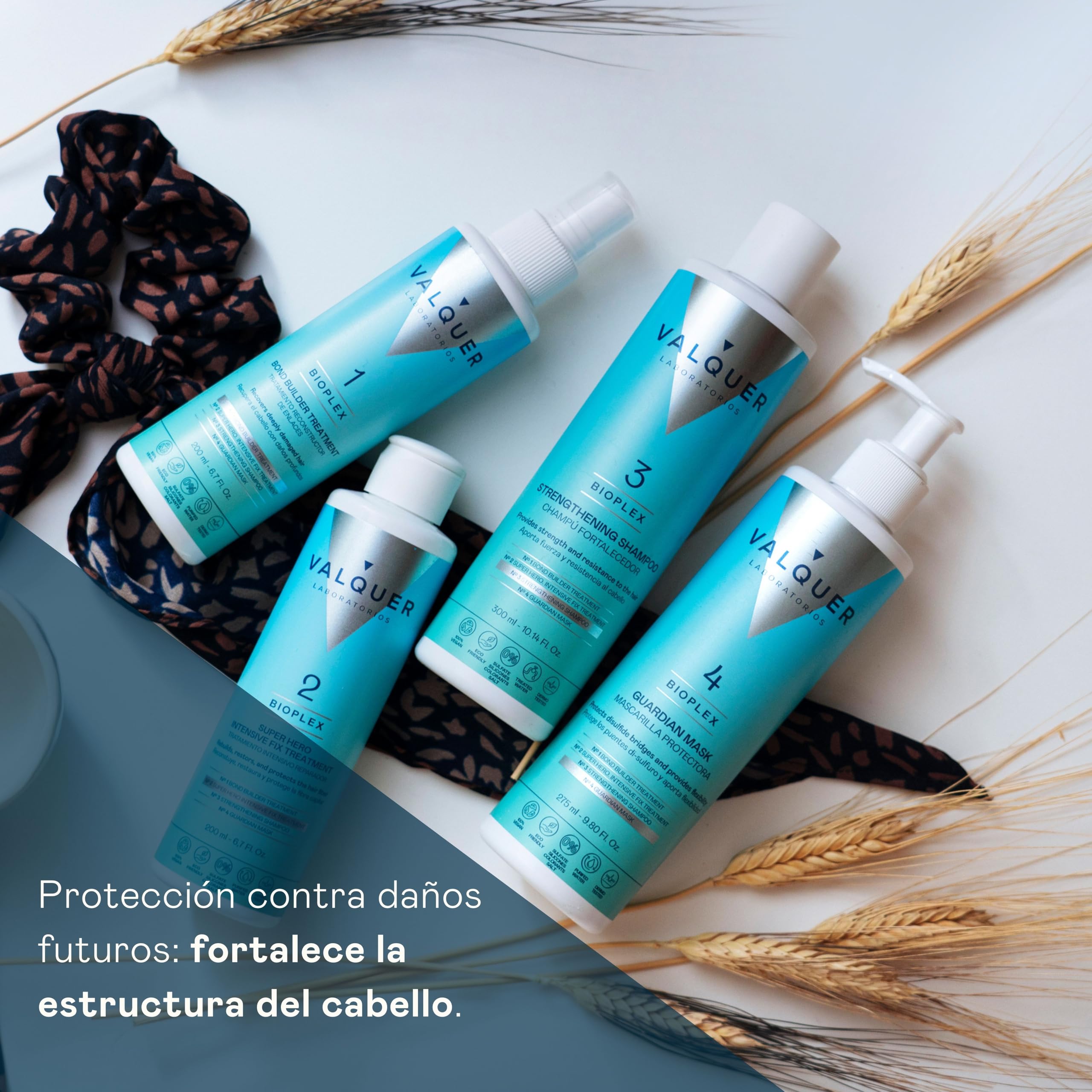 VALQUER Bioplex Tratamiento Capilar Hidratante y Reparador | Protección Intensiva y Reconstrucción Profunda del Cabello Dañado, Seco y Teñido | Apto para Todo Tipo de Pelo | Vegano | 975 ml