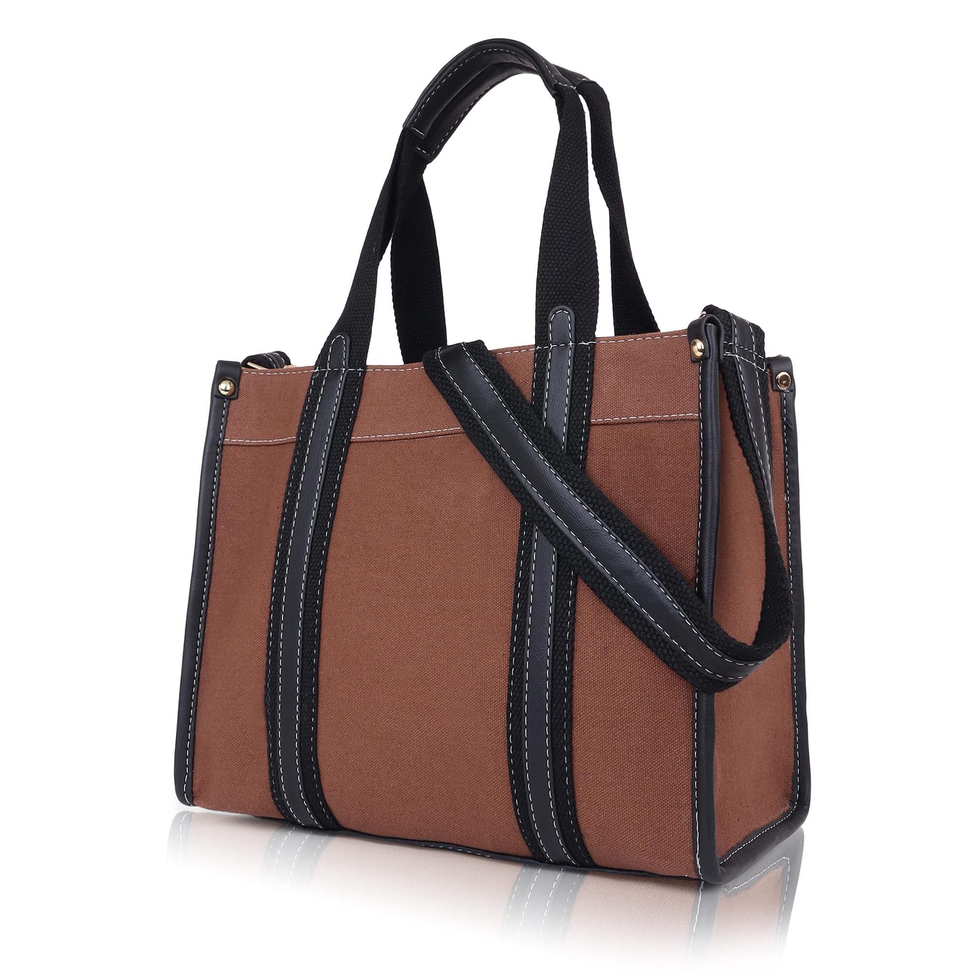 Womanix Womens Tote Bag Niwar Canvas Bag 12 Inch Work Shoulder Bags Casual Small Briefcase Handbag For Travel, Office, College (0045), Multicolor (B0CN5VNBJ5) Amazon Price History, Amazon Price Tracker