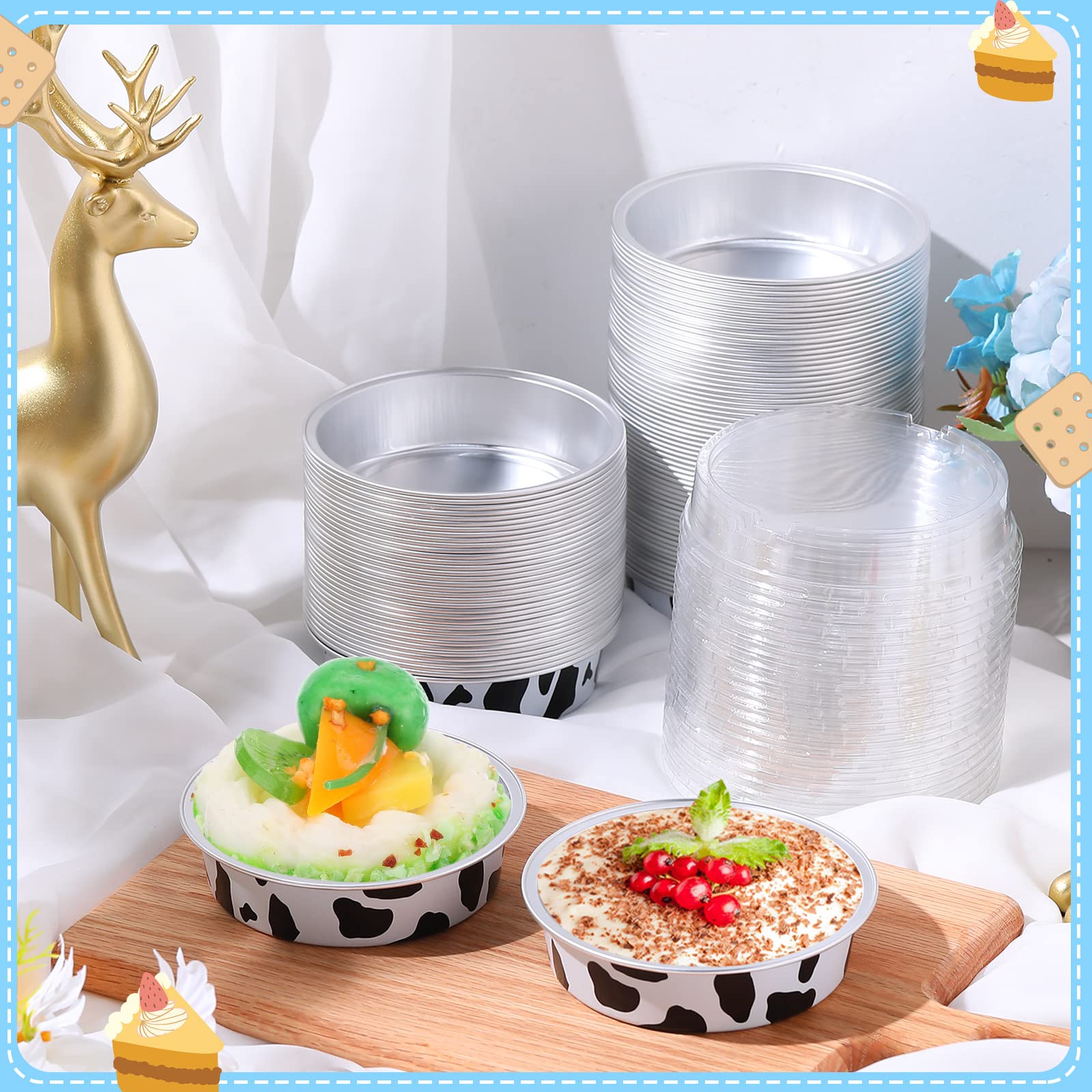 Molde De Aluminio Con Tapa LNYZQUS Mini Moldes Para Pasteles De