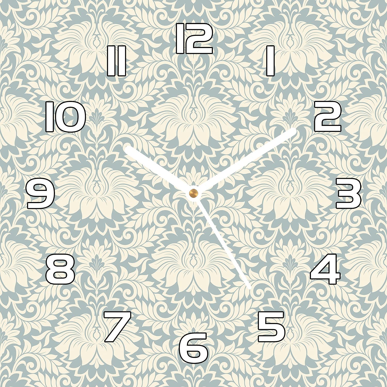 Horloge en verre 30x30 cm vintage pour cuisine et salon Coloray