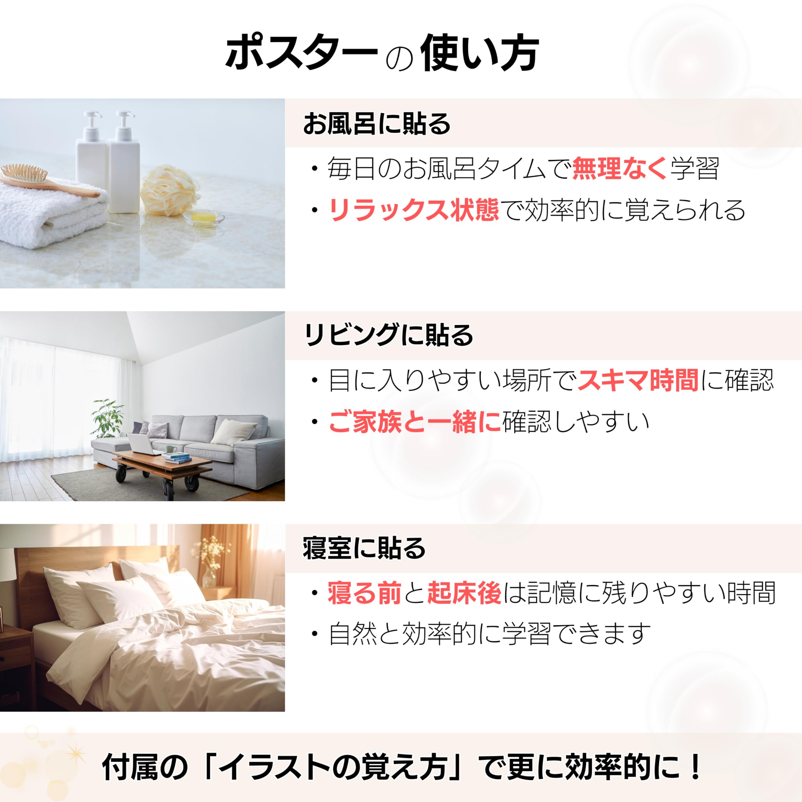 Amazon.co.jp: 2026年版 認知機能検査対策 お風呂ポスター&部屋用 