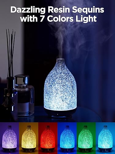 Miniatura 5 de InnoGear Difusor de aceite, difusor de aromaterapia para aceites esenciales, difusor de aroma de 5.1 fl oz, humidificador ultrasónico de niebla fría