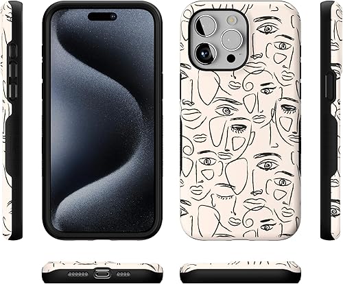 Vista 1170 de Casely Funda para iPhone 15 Pro Jardín Secreto Flores mixtas Funda atrevida Compatible con MagSafe y botón de acción Jardín Secreto Floral