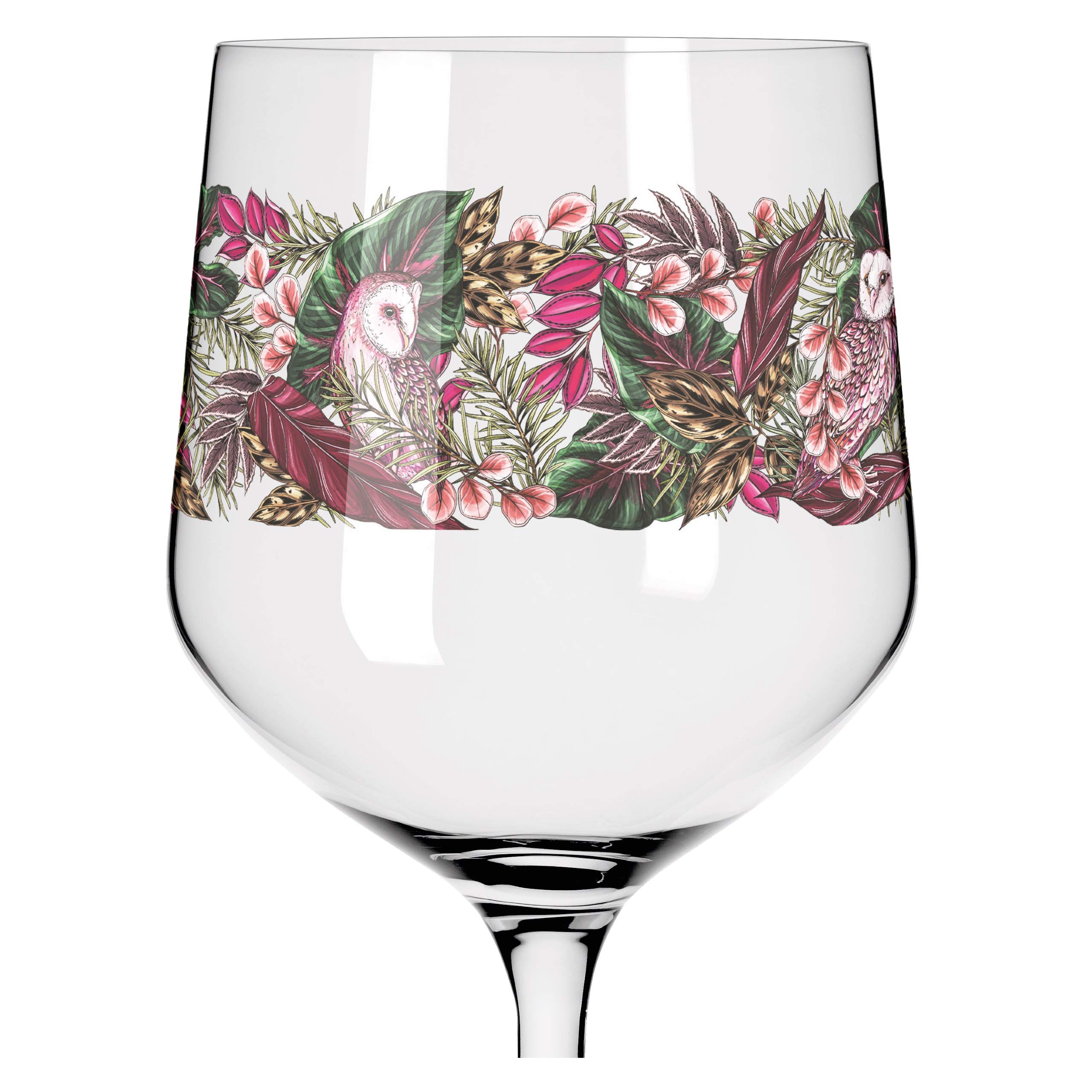 Ritzenhoff 3691002 Bicchiere da gin 700 ml - Serie Schattenfauna Set No. 2-2 pezzi, Leopardo & Gufo - Made in Germany