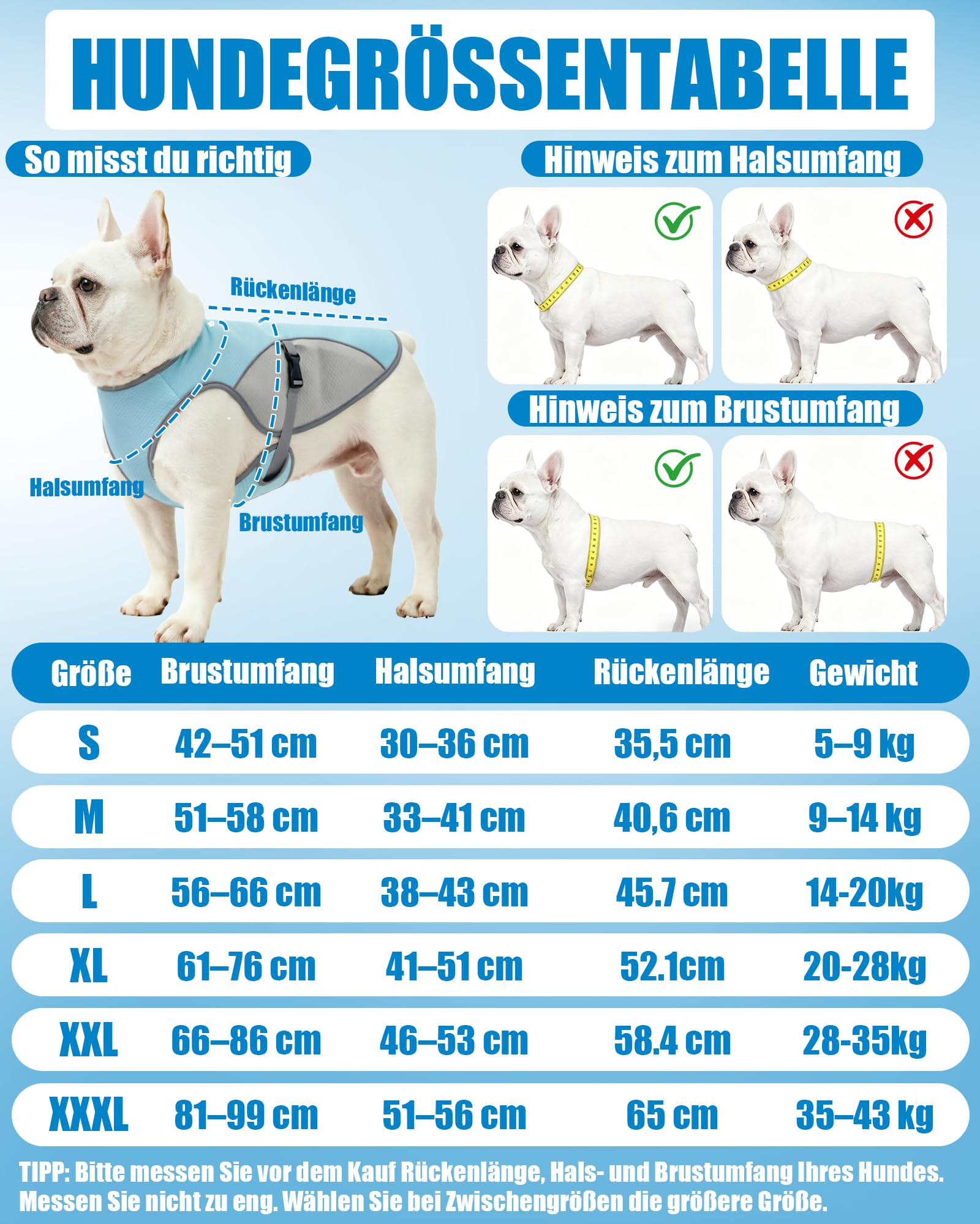 Kühlweste Hund mit 2 m Leine, Hunde Kühlweste für Kleine und Große Hunde, Reflektierende und Atmungsaktive Kühljacke für Sommer, Outdoor und Training