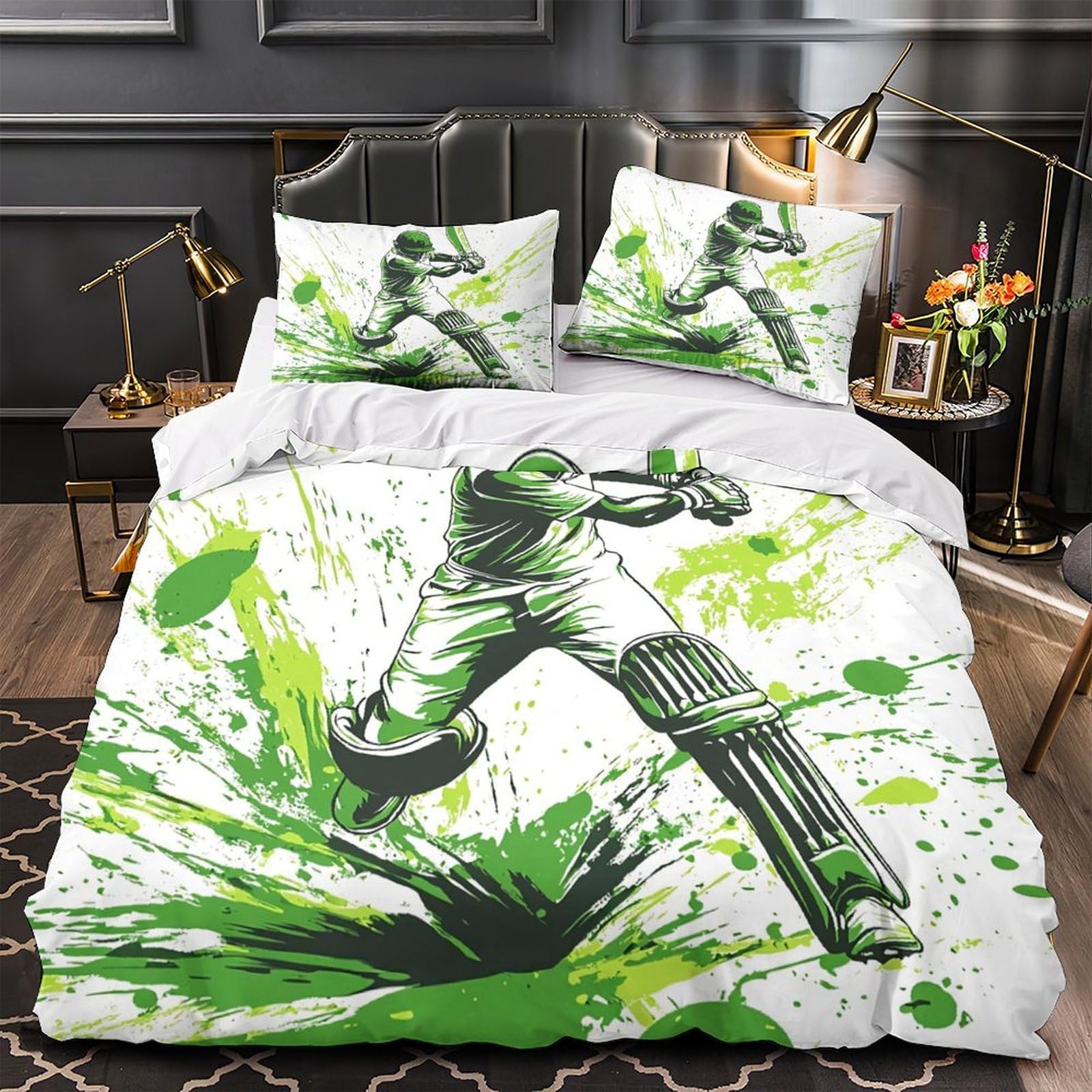 Parure de lit cowboys en microfaser 220x240 cm avec taie d'oreiller pour chambre de fille
