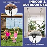 Hammock Hooks 2 Pack, Heavy Duty Hammock Hanging Kit, M8 Pad Eye Hanging Hooks for Porch Swing, 1000Lbs Holding Capacitym,Black