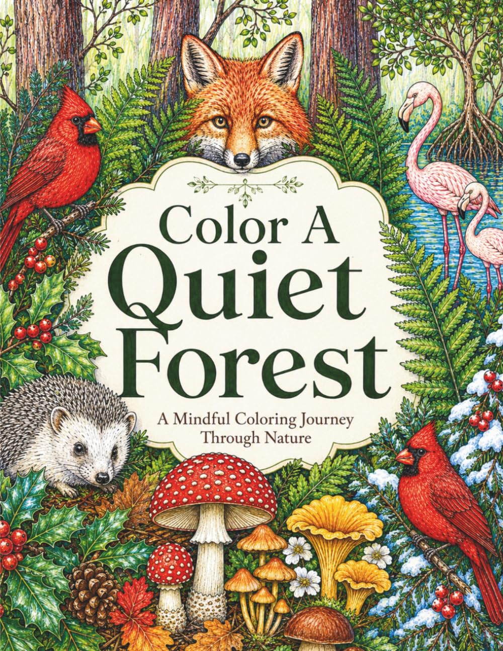 Color A Quiet Forest: A Mindful Coloring Journey Through Nature (The Quiet Coloring Series - Color in Nature for Relaxation)