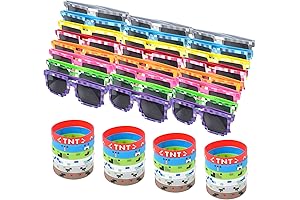 Unisex Minecraft Bracelets 24 Pack, Gamer Sunglasses Pixelated Glasses, Pixelated Theme Bracelet...