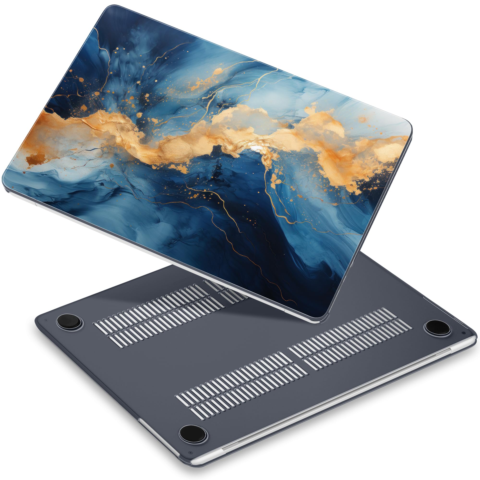 MacBook Air 15 Inch Case 2023 M2 Chip - Hard Shell With Keyboard Cover Marble Design