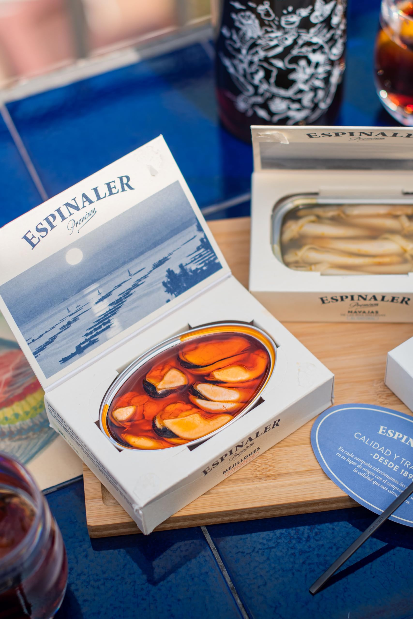 Navajas al natural Espinaler - Pack de 5 latas de 4-6 navajas - Conservas Gourmet de navajas - Navajas en conserva para tu aperitivo o para cocinar